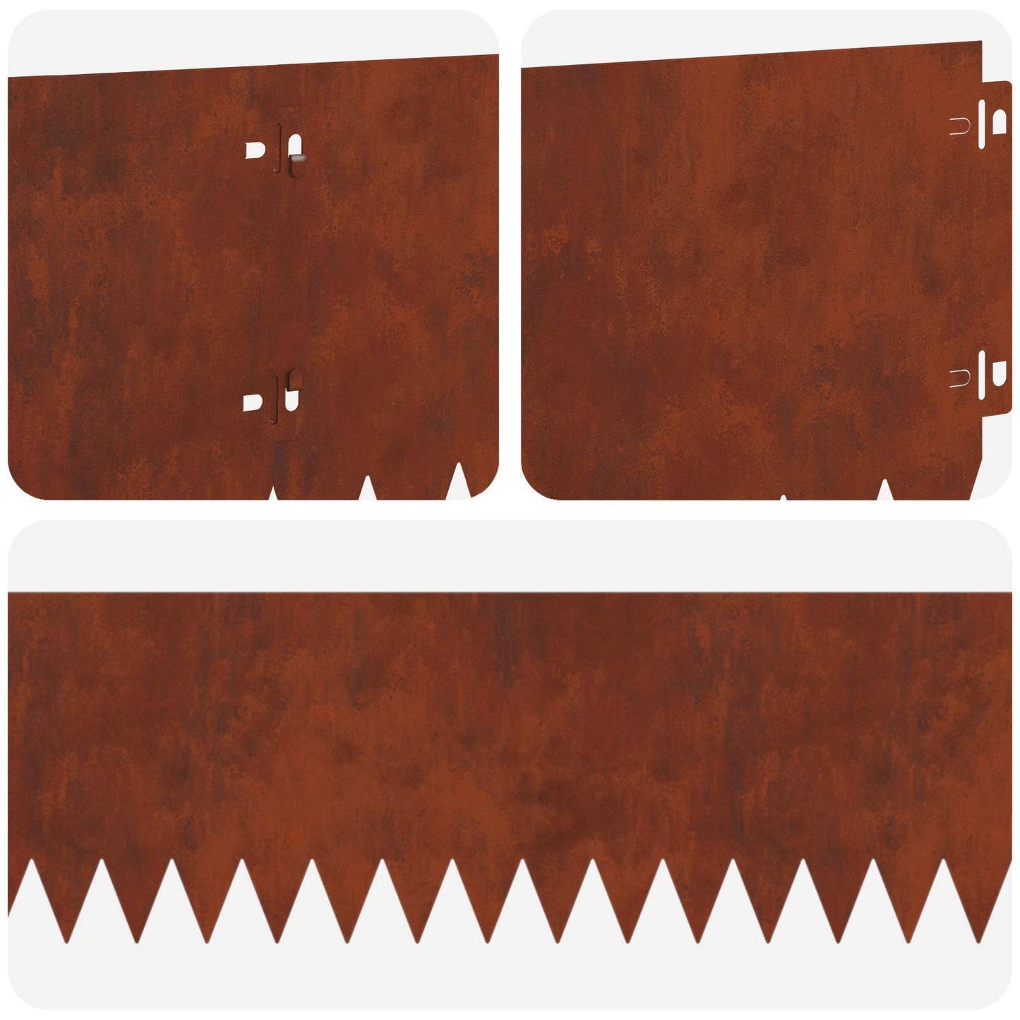 vidaXL Περίγραμμα γκαζόν 30 τμχ. 103 x 20 εκ Ατσάλι Σκ rusty