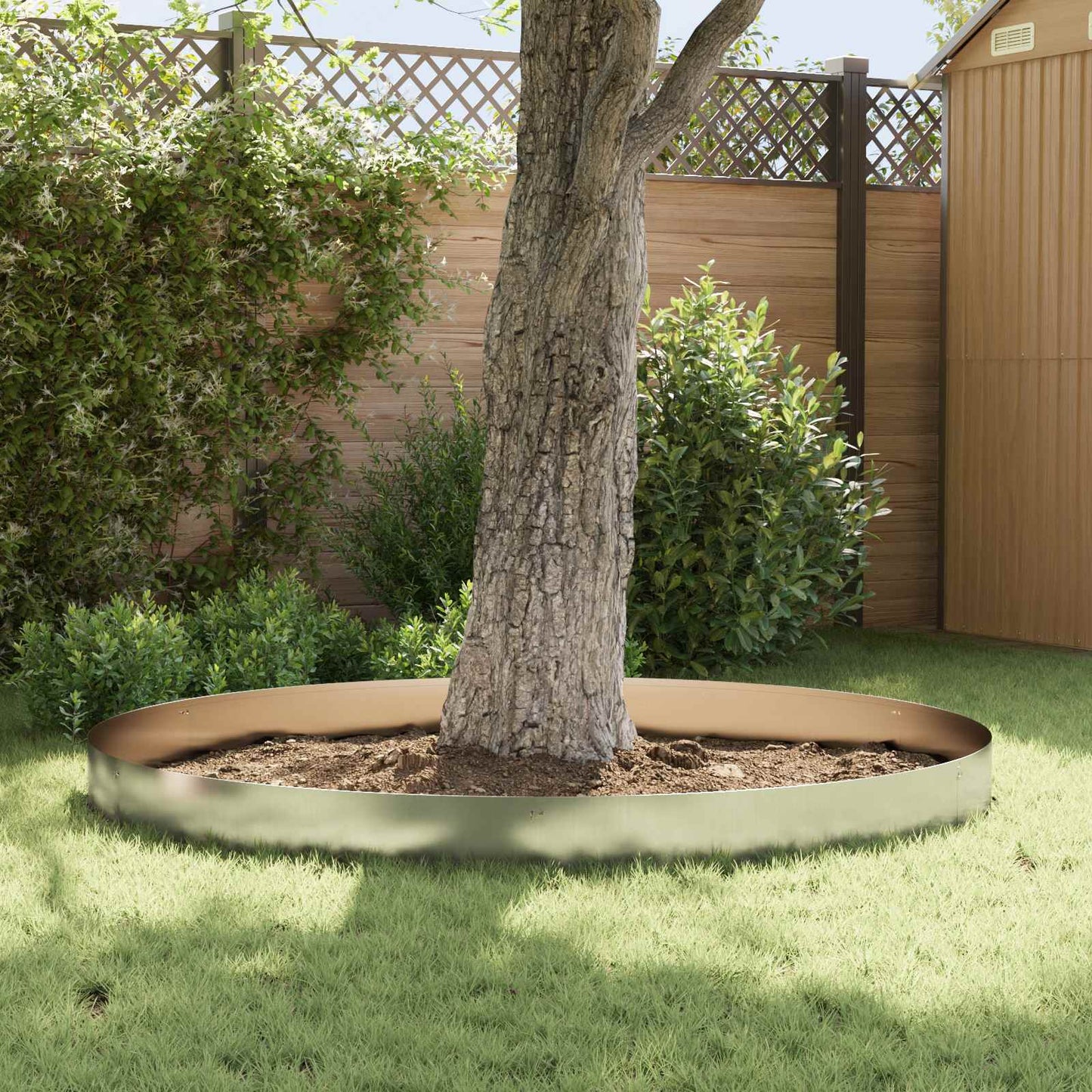 vidaXL Περίγραμμα γκαζόν 10 τμχ. 103 x 25 εκ Ατσάλι Ασημί