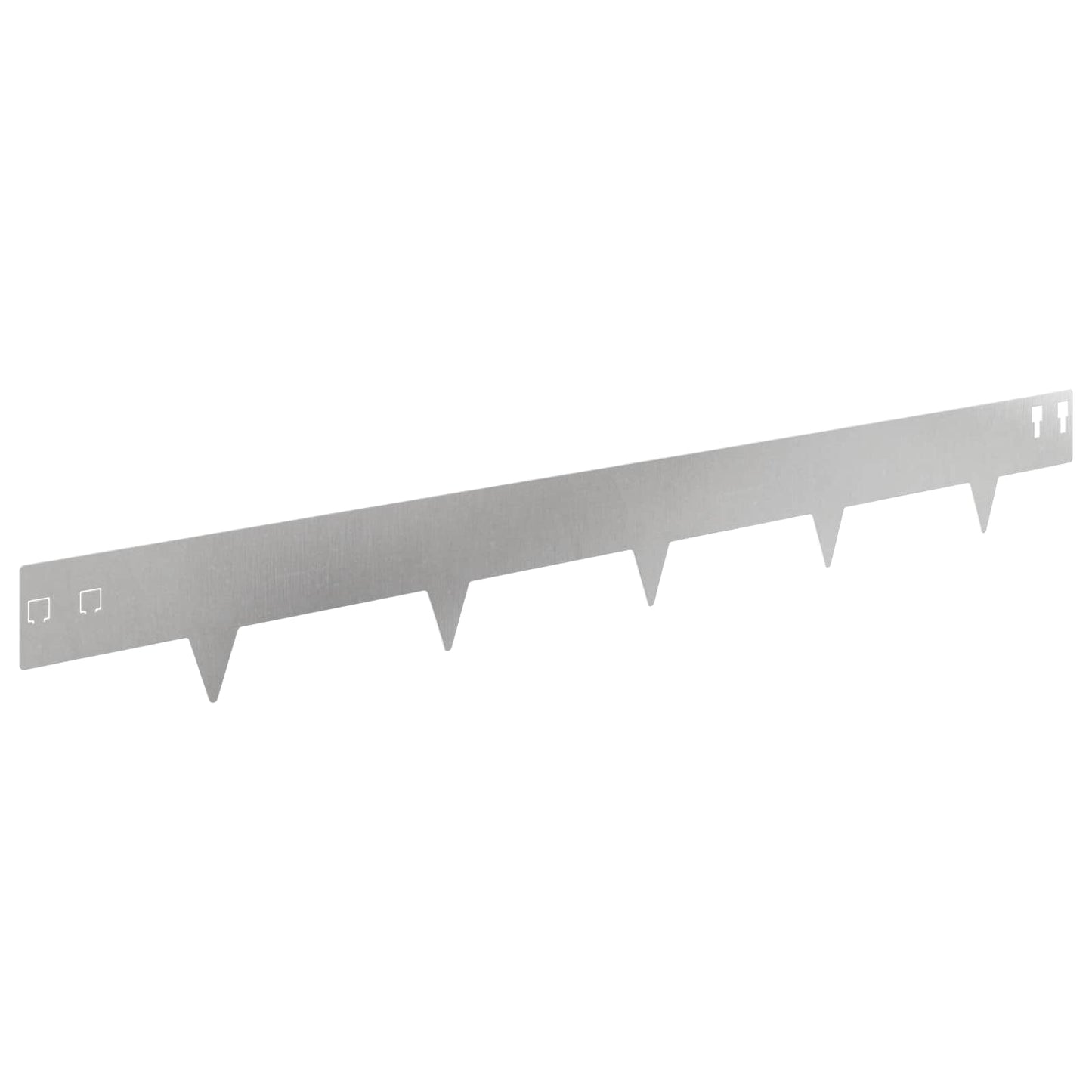 vidaXL Περίγραμμα γκαζόν 30 τμχ. 100 x 12 cm Ατσάλι Ασημί