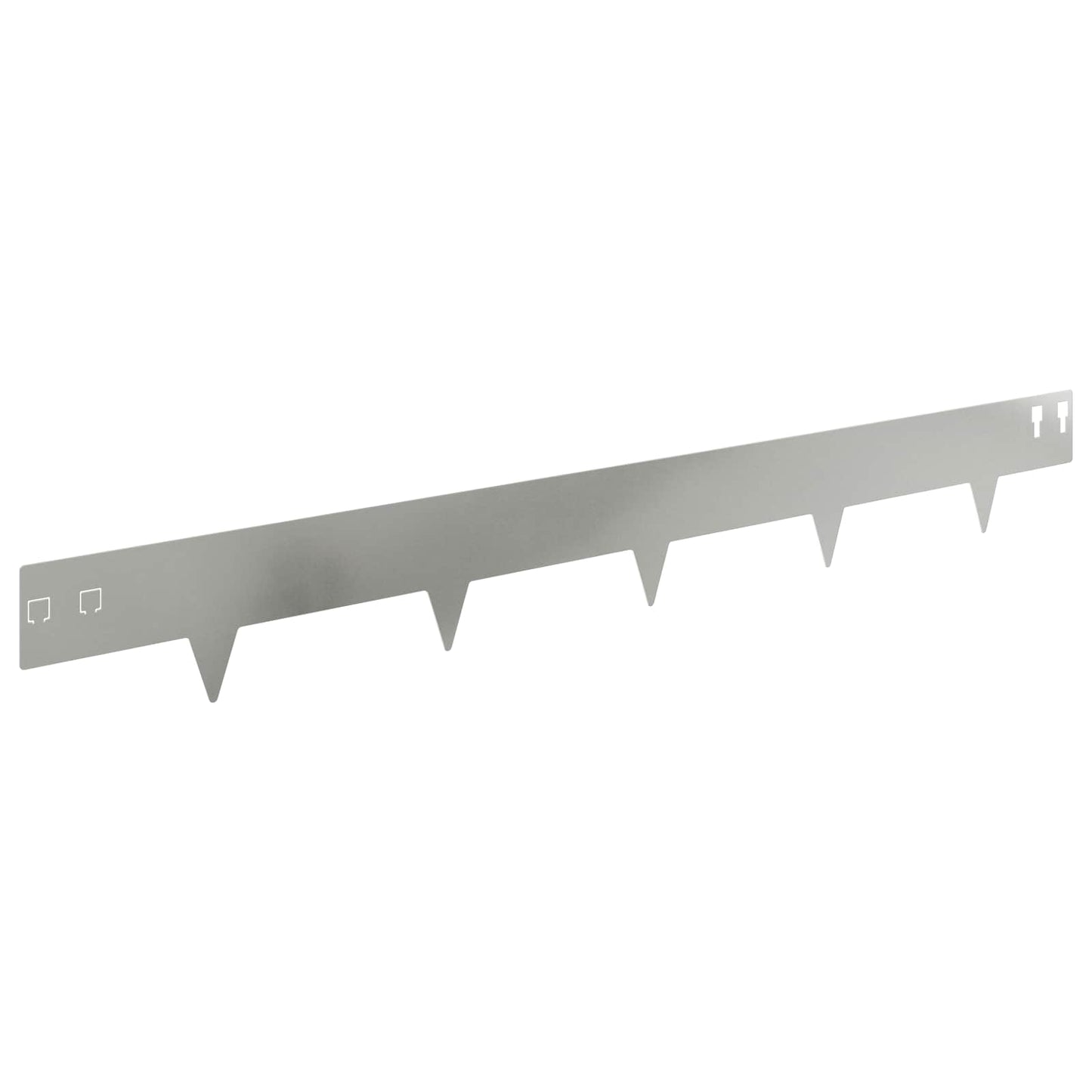 vidaXL Περίγραμμα γκαζόν 50 τμχ. 100 x 12 cm Ατσάλι Ασημί