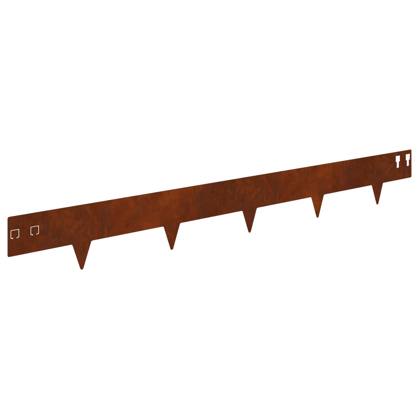 vidaXL Περίγραμμα γκαζόν 50 τμχ. 100 x 12 cm Ατσάλι Σκ rusty