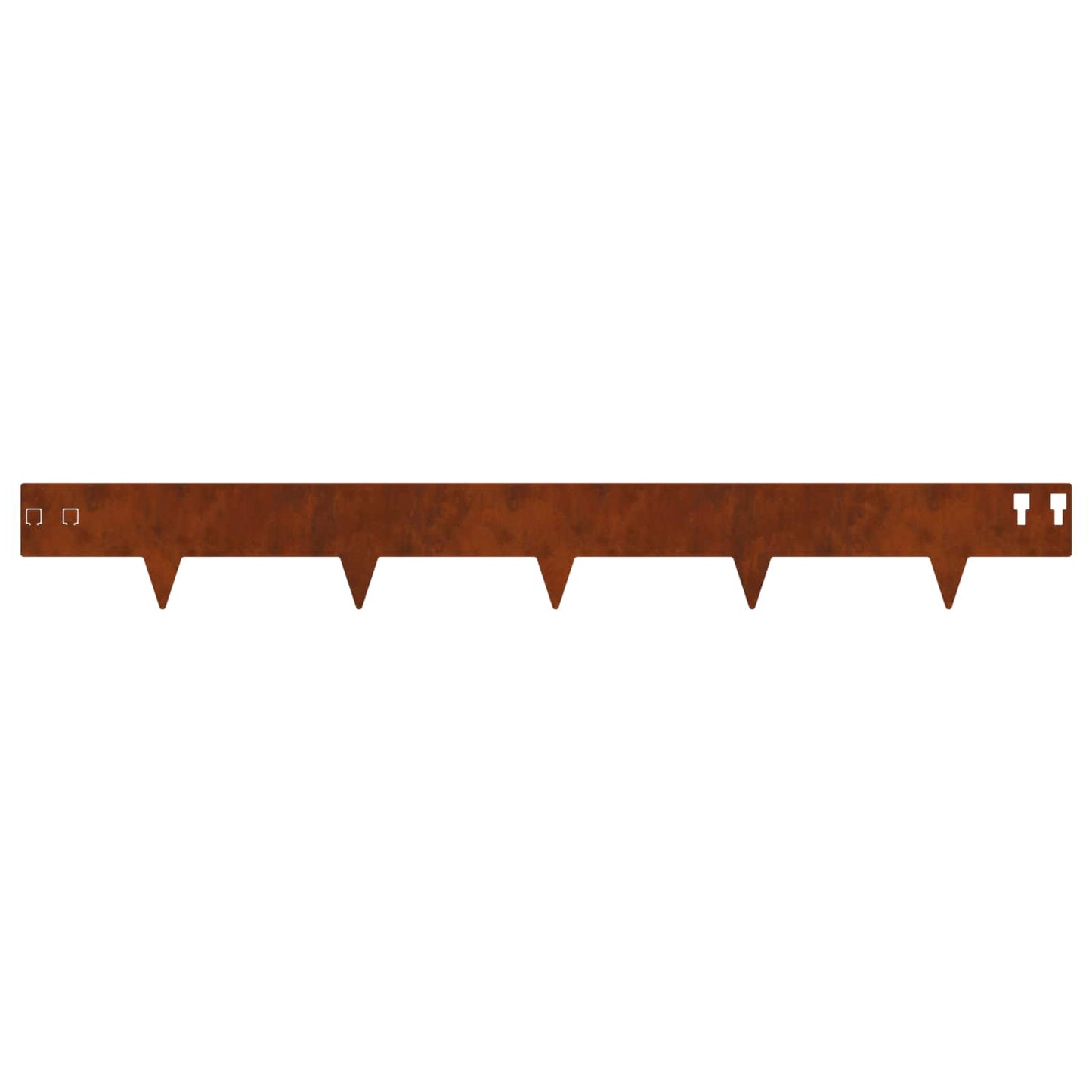 vidaXL Περίγραμμα γκαζόν 50 τμχ. 100 x 12 cm Ατσάλι Σκ rusty