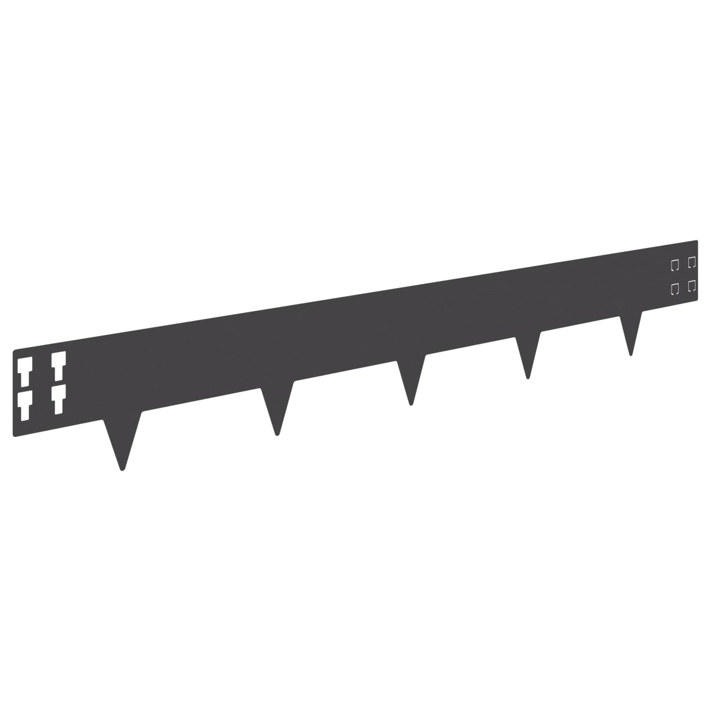 vidaXL Περίγραμμα γκαζόν 50 τμχ. 100 x 15 cm Ατσάλι Μαύρο