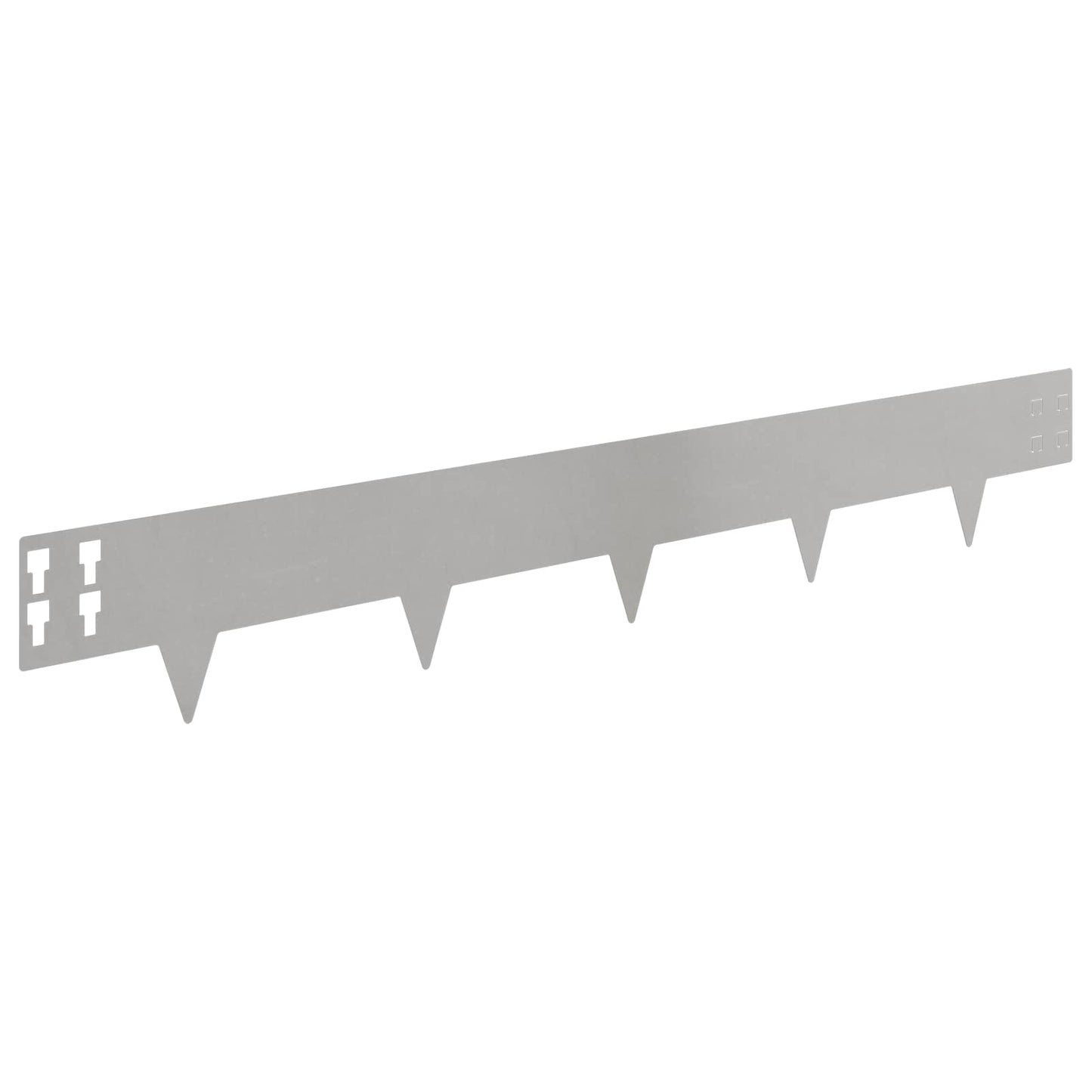 vidaXL Περίγραμμα γκαζόν 20 τμχ. 100 x 15 cm Ατσάλι Ασημί