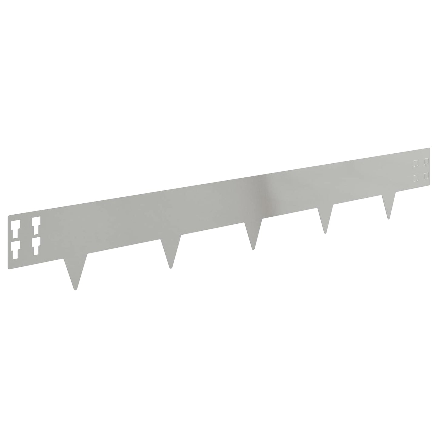 vidaXL Περίγραμμα γκαζόν 30 τμχ. 100 x 15 cm Ατσάλι Ασημί