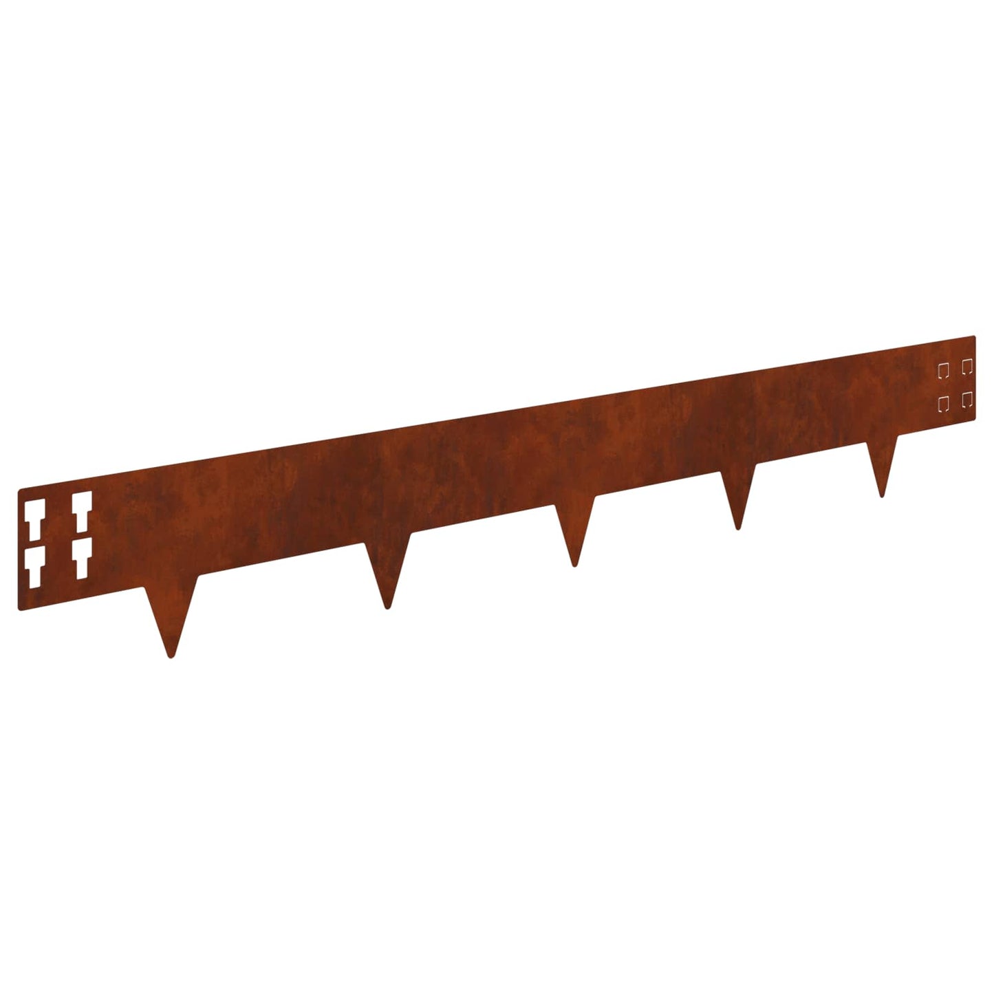 vidaXL Περίγραμμα γκαζόν 50 τμχ. 100 x 15 cm Ατσάλι Σκ rusty