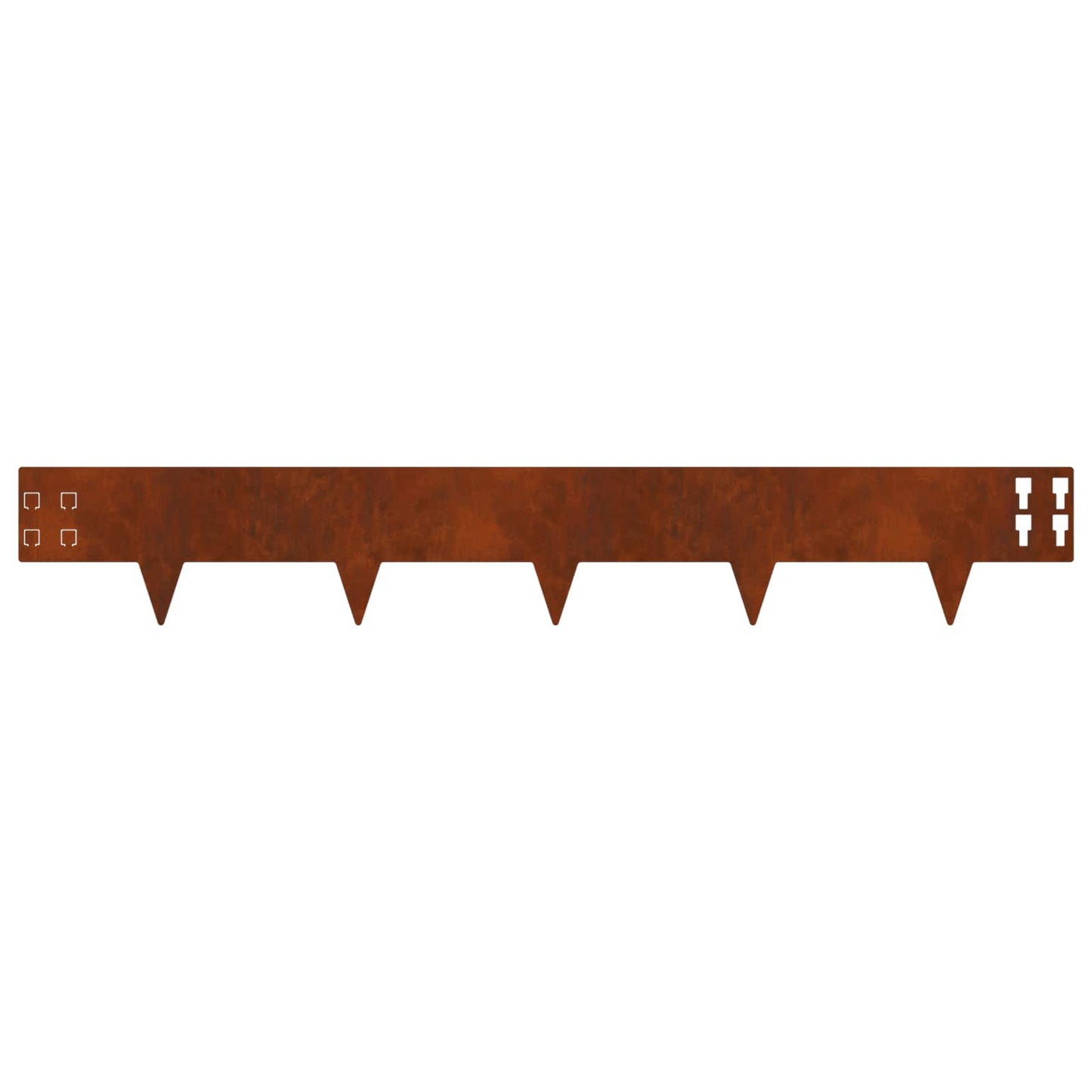 vidaXL Περίγραμμα γκαζόν 50 τμχ. 100 x 15 cm Ατσάλι Σκ rusty
