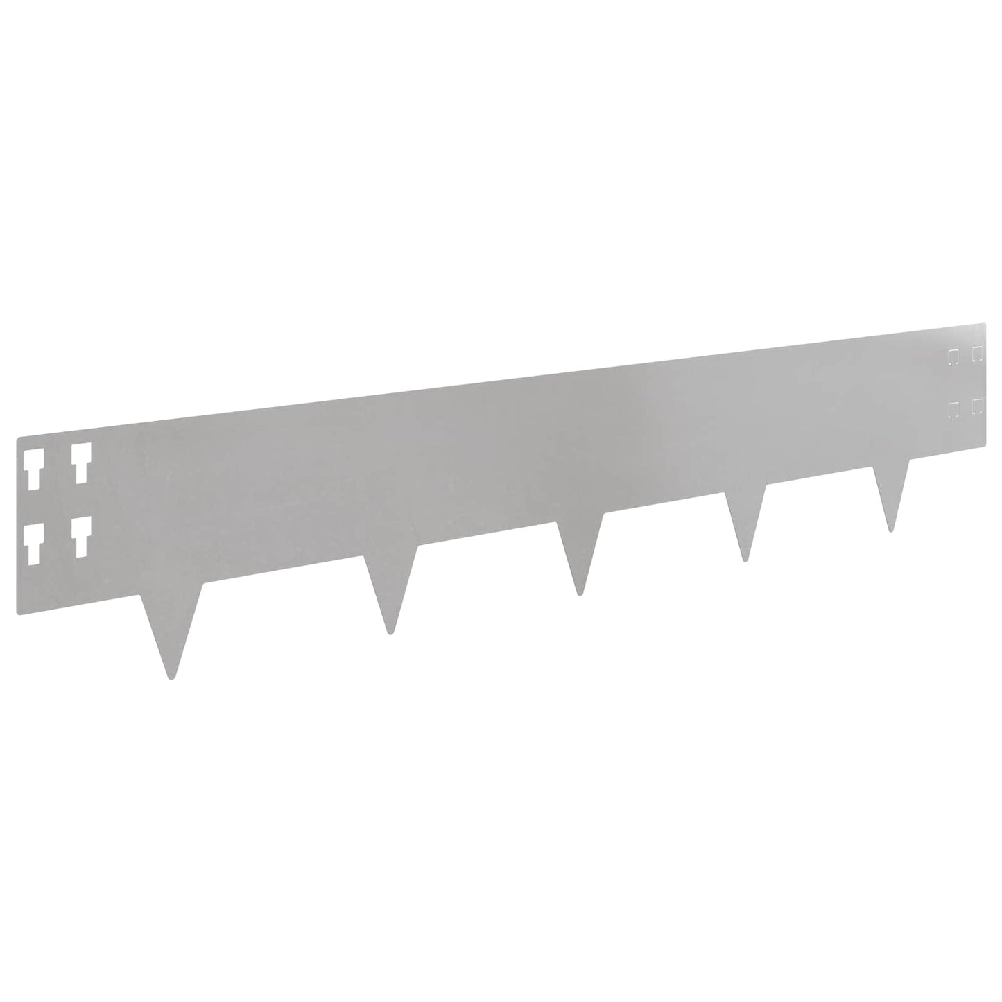 vidaXL Περίγραμμα γκαζόν 10 τμχ. 100 x 20 cm Ατσάλι Ασημί