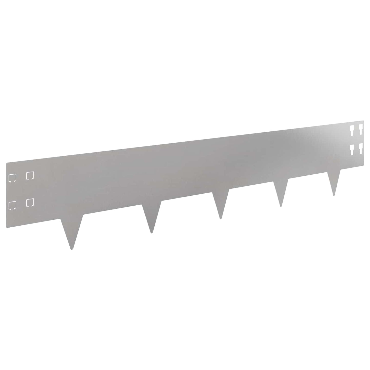 vidaXL Περίγραμμα γκαζόν 20 τμχ. 100 x 20 cm Ατσάλι Ασημί