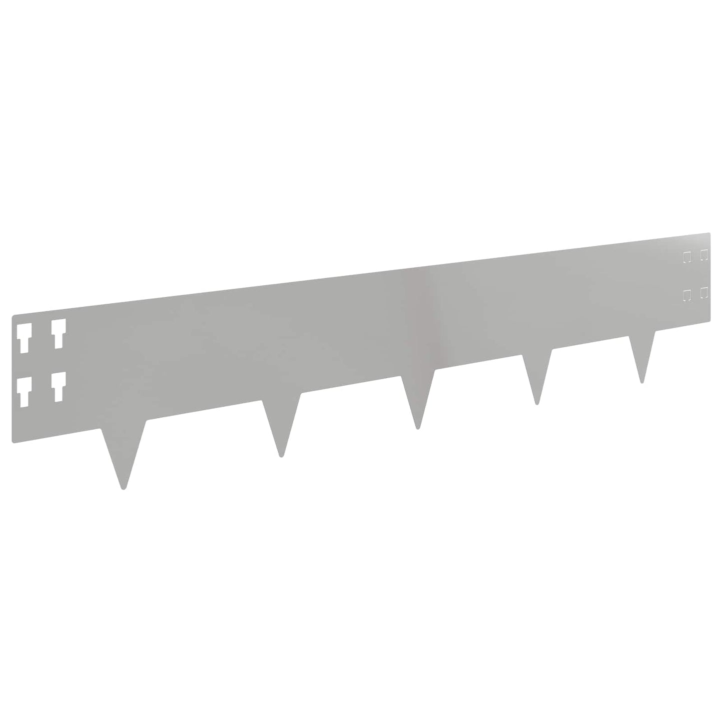 vidaXL Περίγραμμα γκαζόν 50 τμχ. 100 x 20 cm Ατσάλι Ασημί