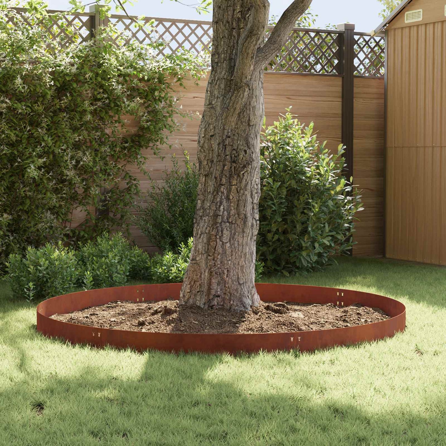 vidaXL Περίγραμμα γκαζόν 30 τμχ. 100 x 20 cm Ατσάλι Σκ rusty