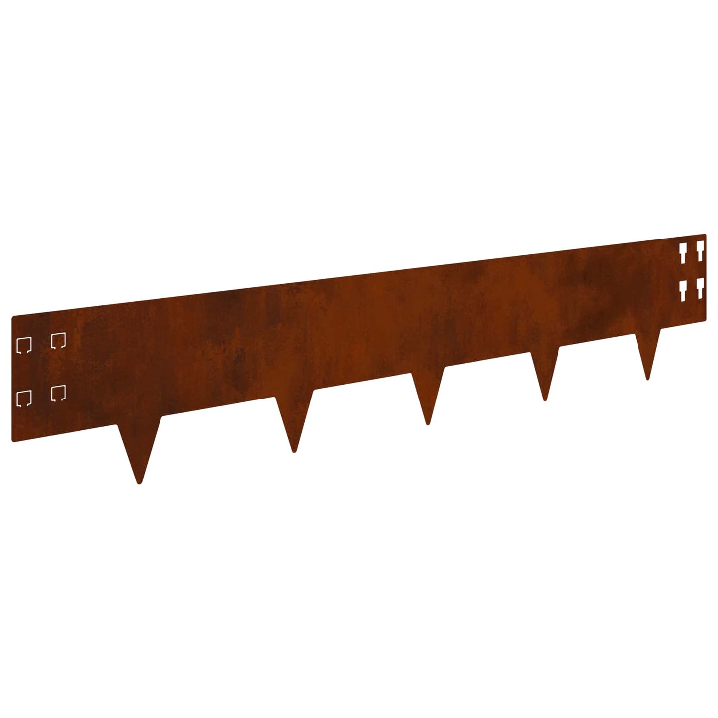 vidaXL Περίγραμμα γκαζόν 50 τμχ. 100 x 20 cm Ατσάλι Σκ rusty
