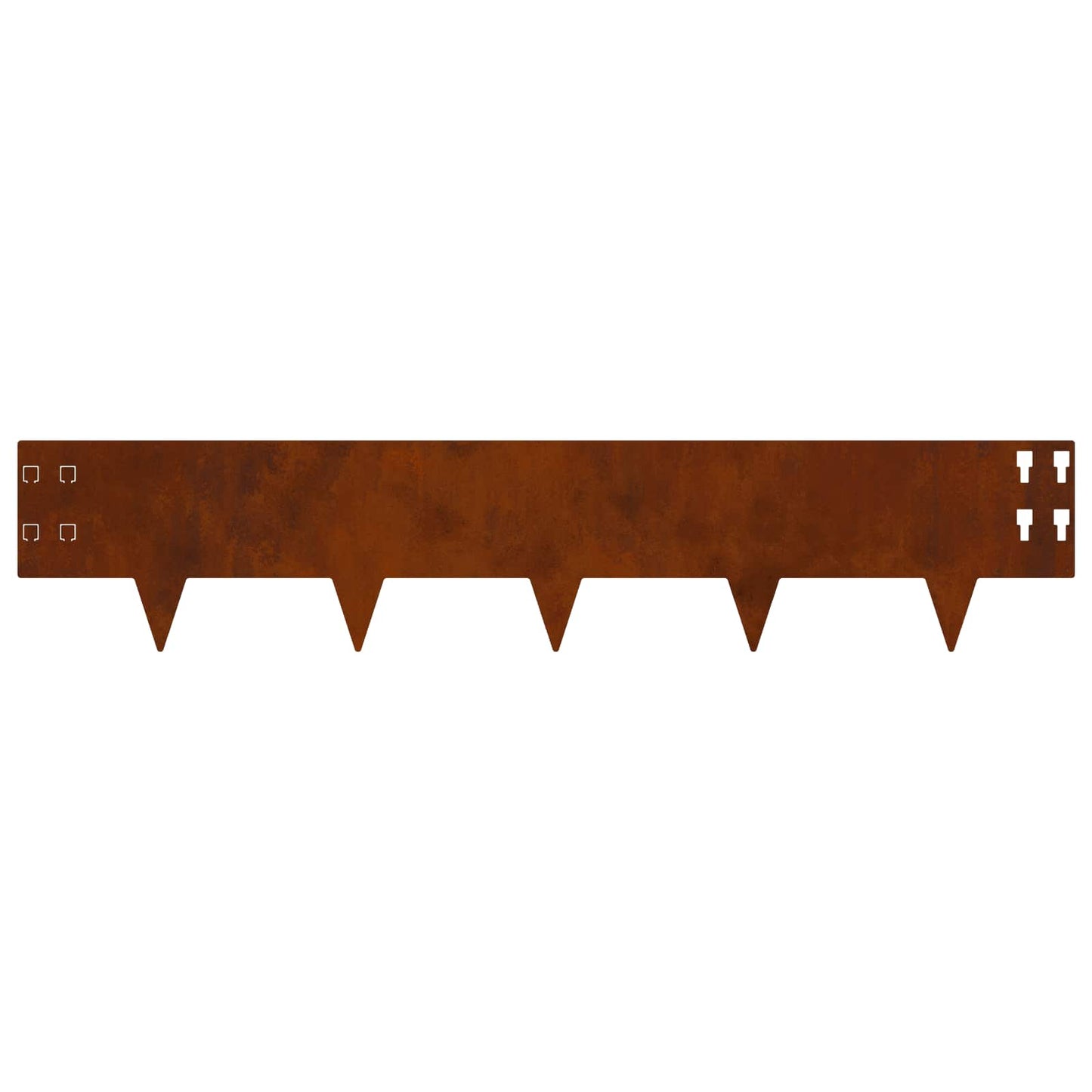 vidaXL Περίγραμμα γκαζόν 50 τμχ. 100 x 20 cm Ατσάλι Σκ rusty
