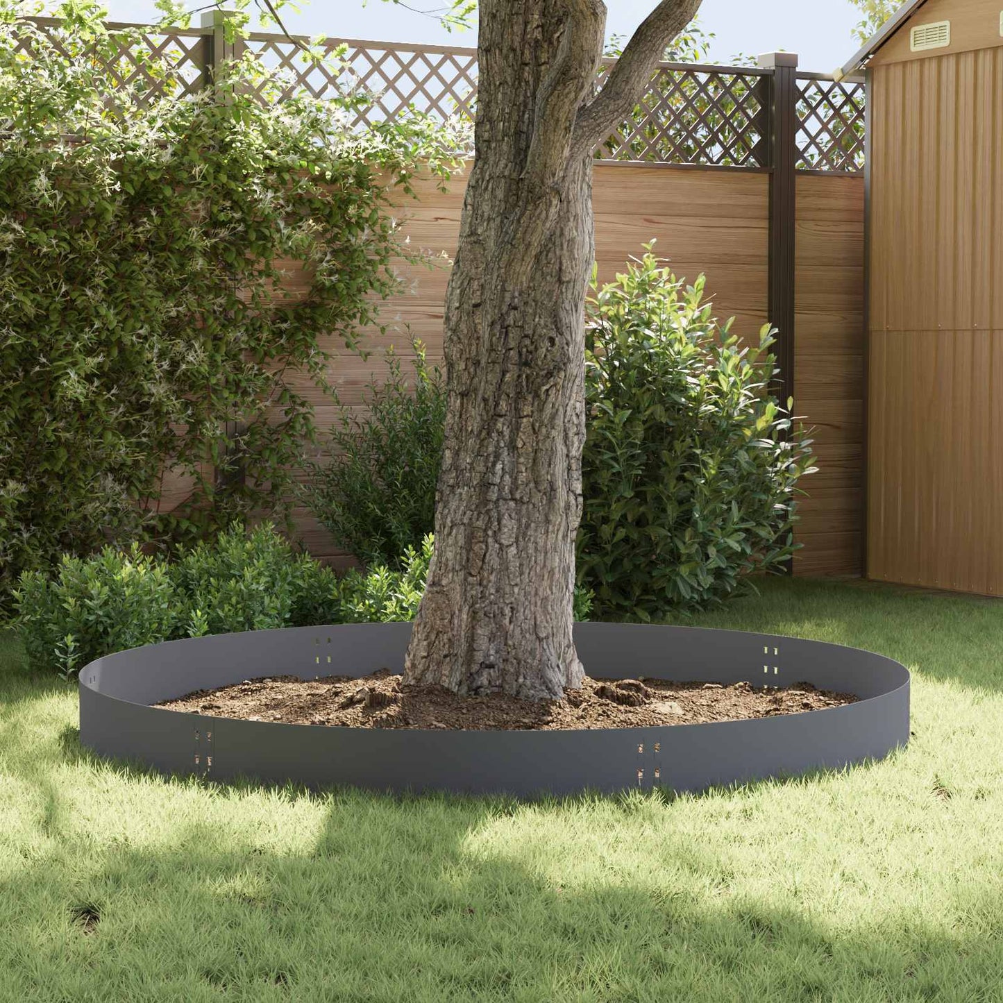 vidaXL Περίγραμμα γκαζόν 20 τμχ. 100 x 25 cm Ατσάλι Ανθρακί