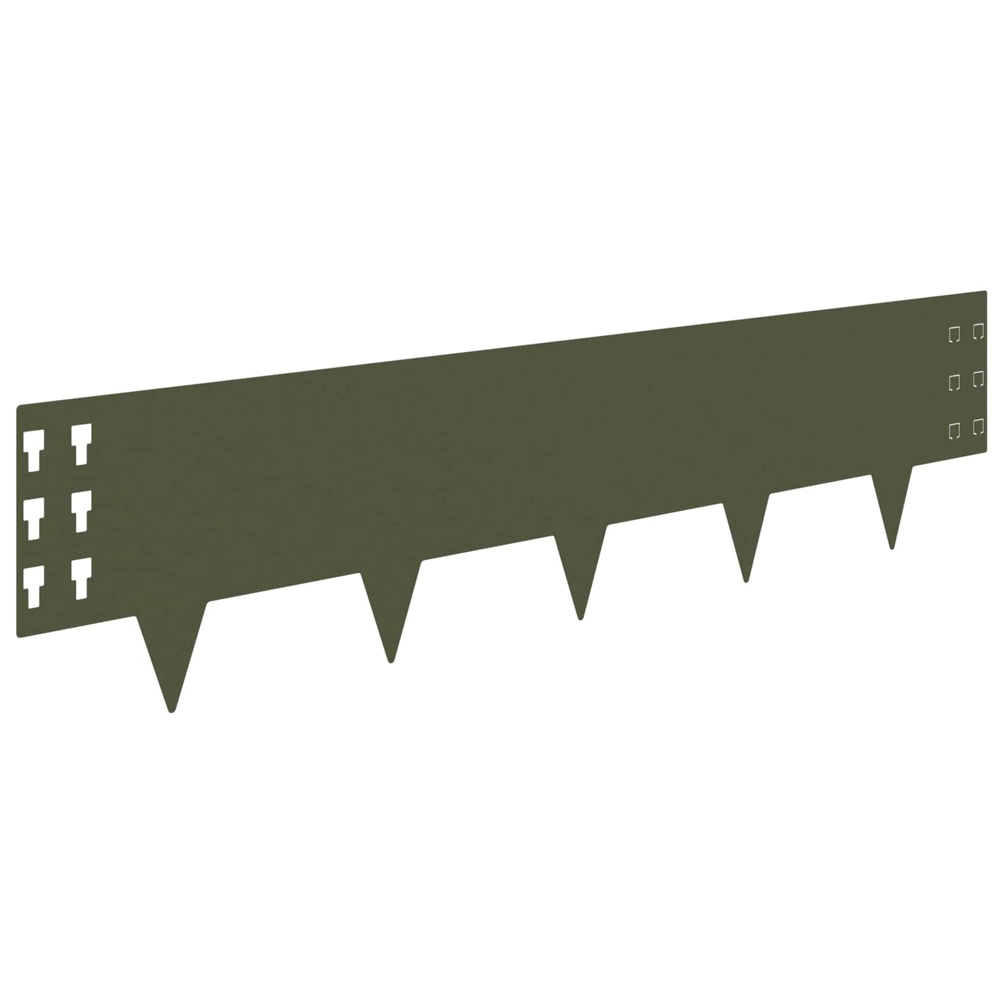 vidaXL Περίγραμμα γκαζόν 10 τμχ. 100 x 25 cm Ατσάλι Λαδί