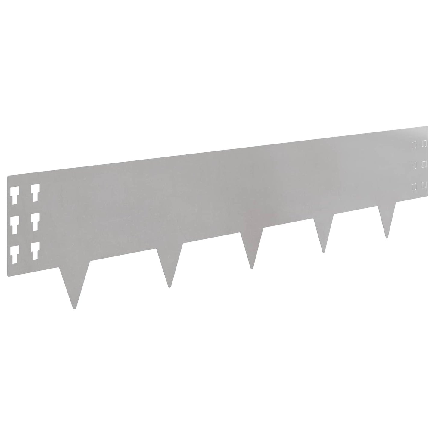 vidaXL Περίγραμμα γκαζόν 20 τμχ. 100 x 25 cm Ατσάλι Ασημί