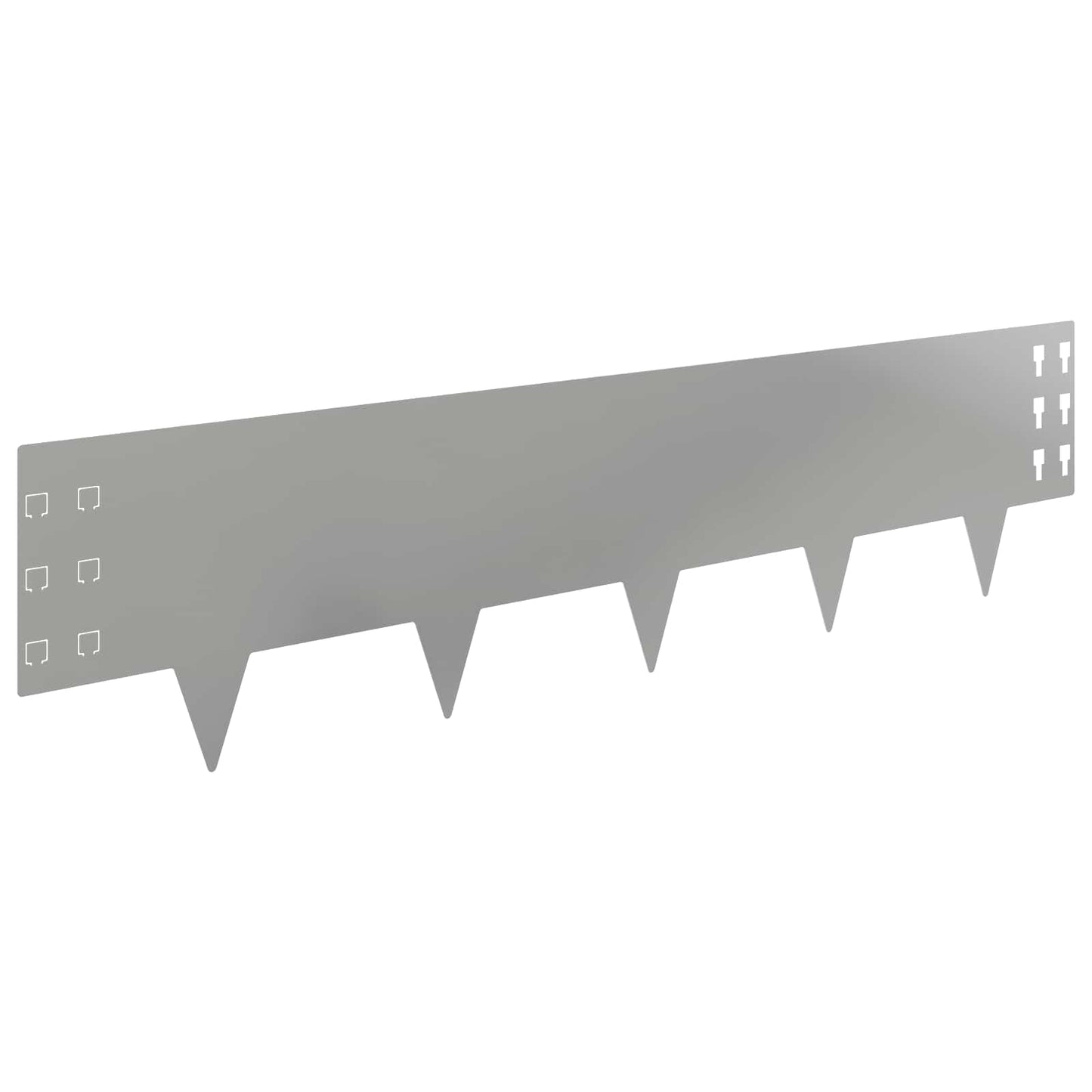 vidaXL Περίγραμμα γκαζόν 30 τμχ. 100 x 25 cm Ατσάλι Ασημί