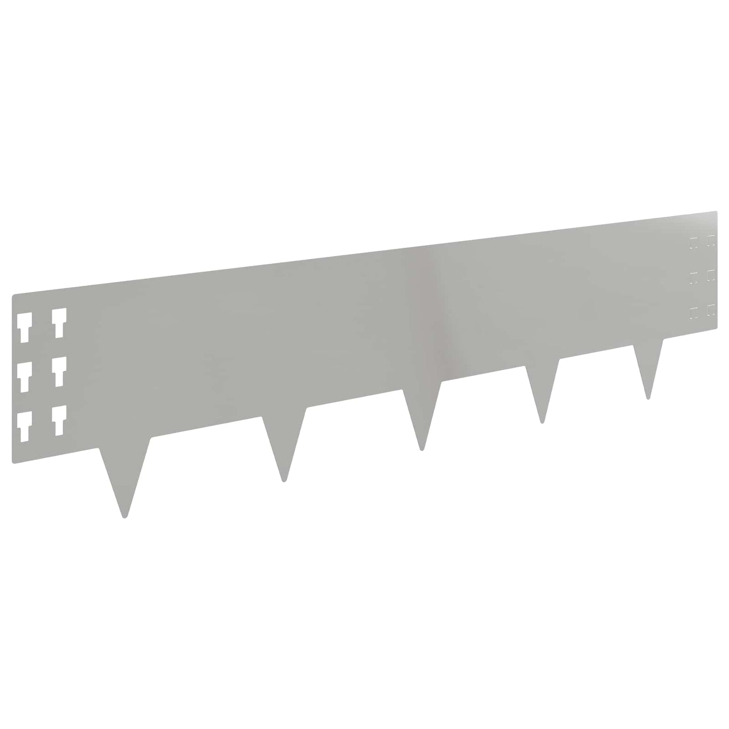 vidaXL Περίγραμμα γκαζόν 30 τμχ. 100 x 25 cm Ατσάλι Ασημί