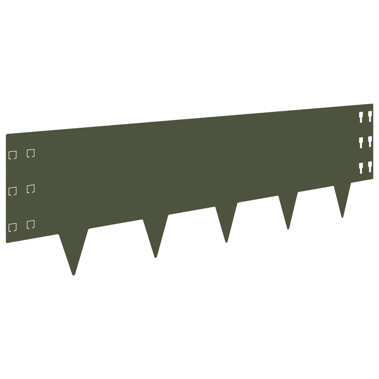 vidaXL Περίγραμμα γκαζόν 10 τμχ. 100 x 30 cm Ατσάλι Λαδί