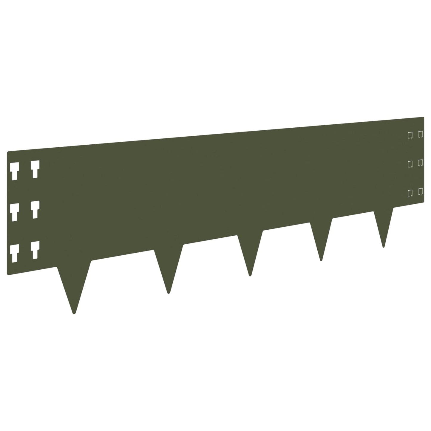 vidaXL Περίγραμμα γκαζόν 10 τμχ. 100 x 30 cm Ατσάλι Λαδί