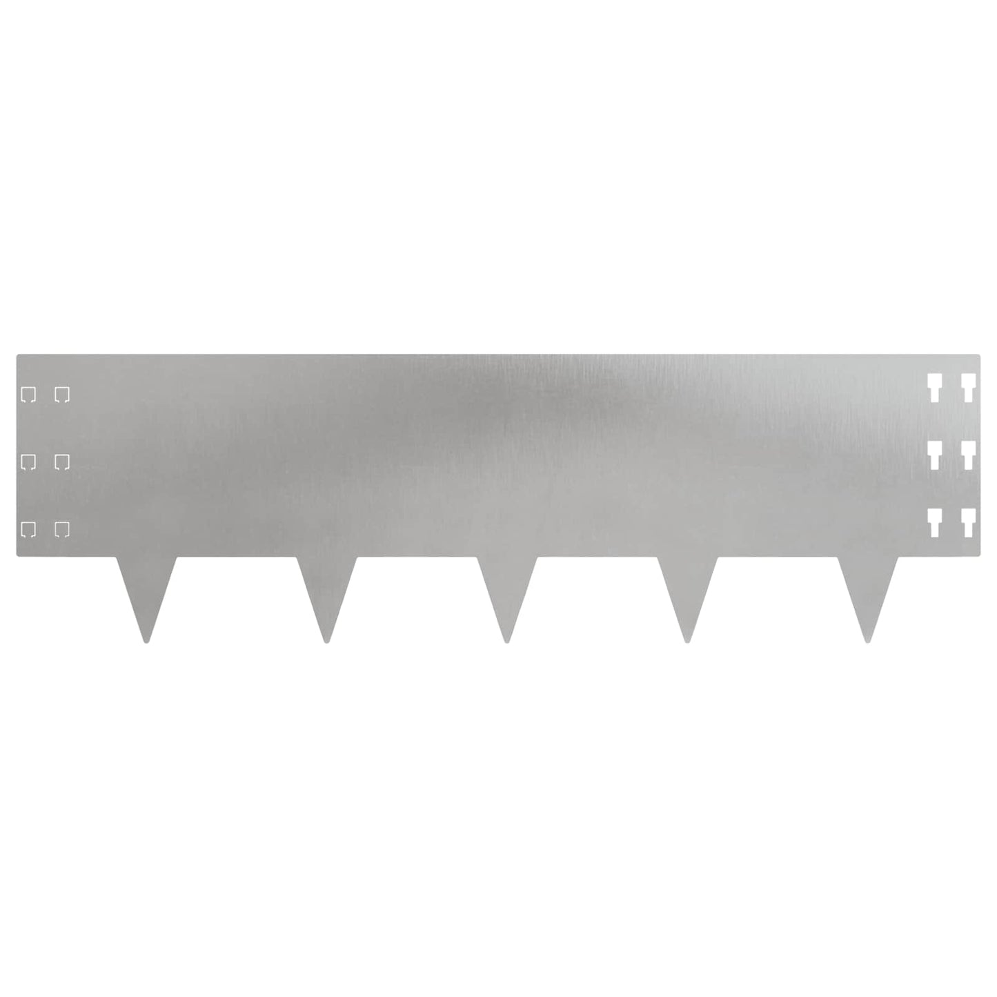 vidaXL Περίγραμμα γκαζόν 10 τμχ. 100 x 30 cm Ατσάλι Ασημί