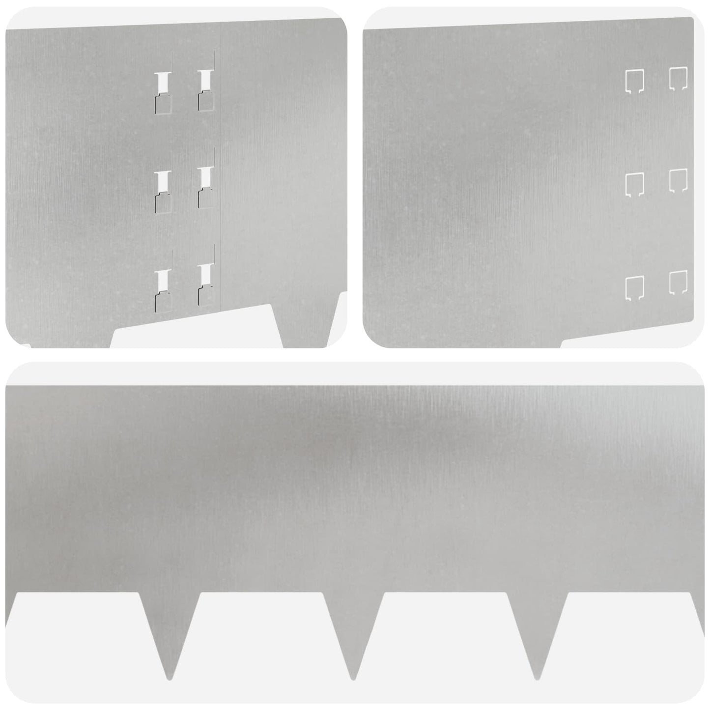 vidaXL Περίγραμμα γκαζόν 20 τμχ. 100 x 30 cm Ατσάλι Ασημί