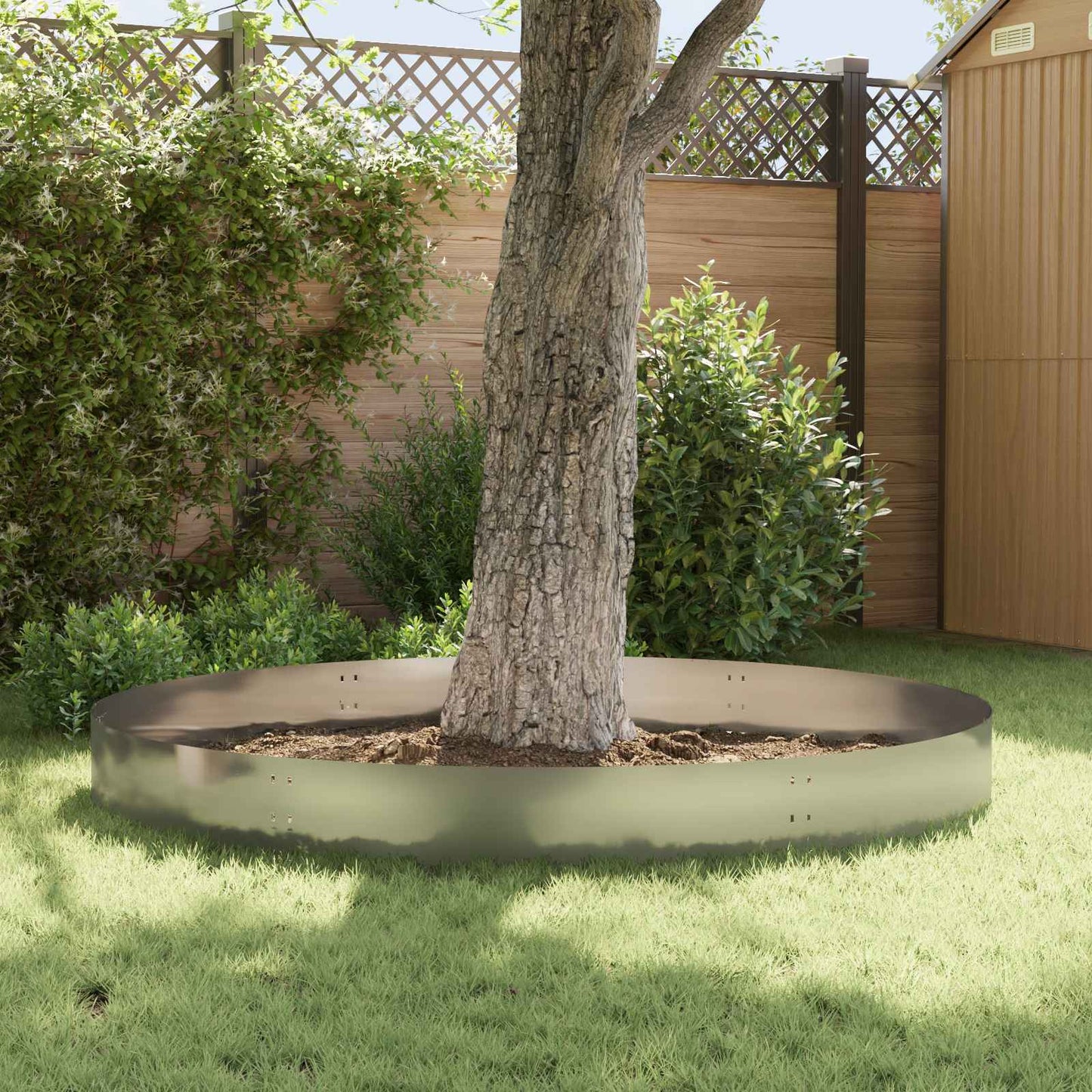 vidaXL Περίγραμμα γκαζόν 30 τμχ. 100 x 30 cm Ατσάλι Ασημί
