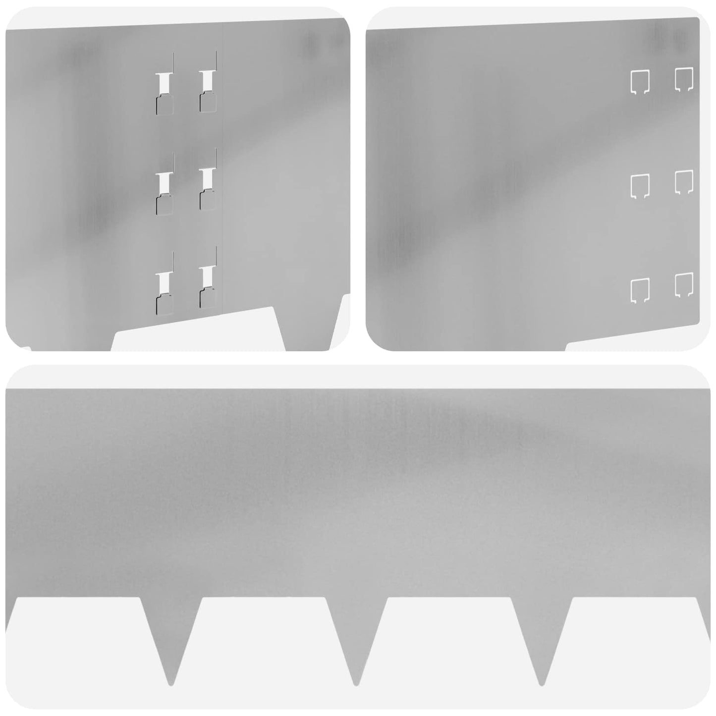 vidaXL Περίγραμμα γκαζόν 10 τμχ. 100 x 30 cm Ατσάλι Ασημί