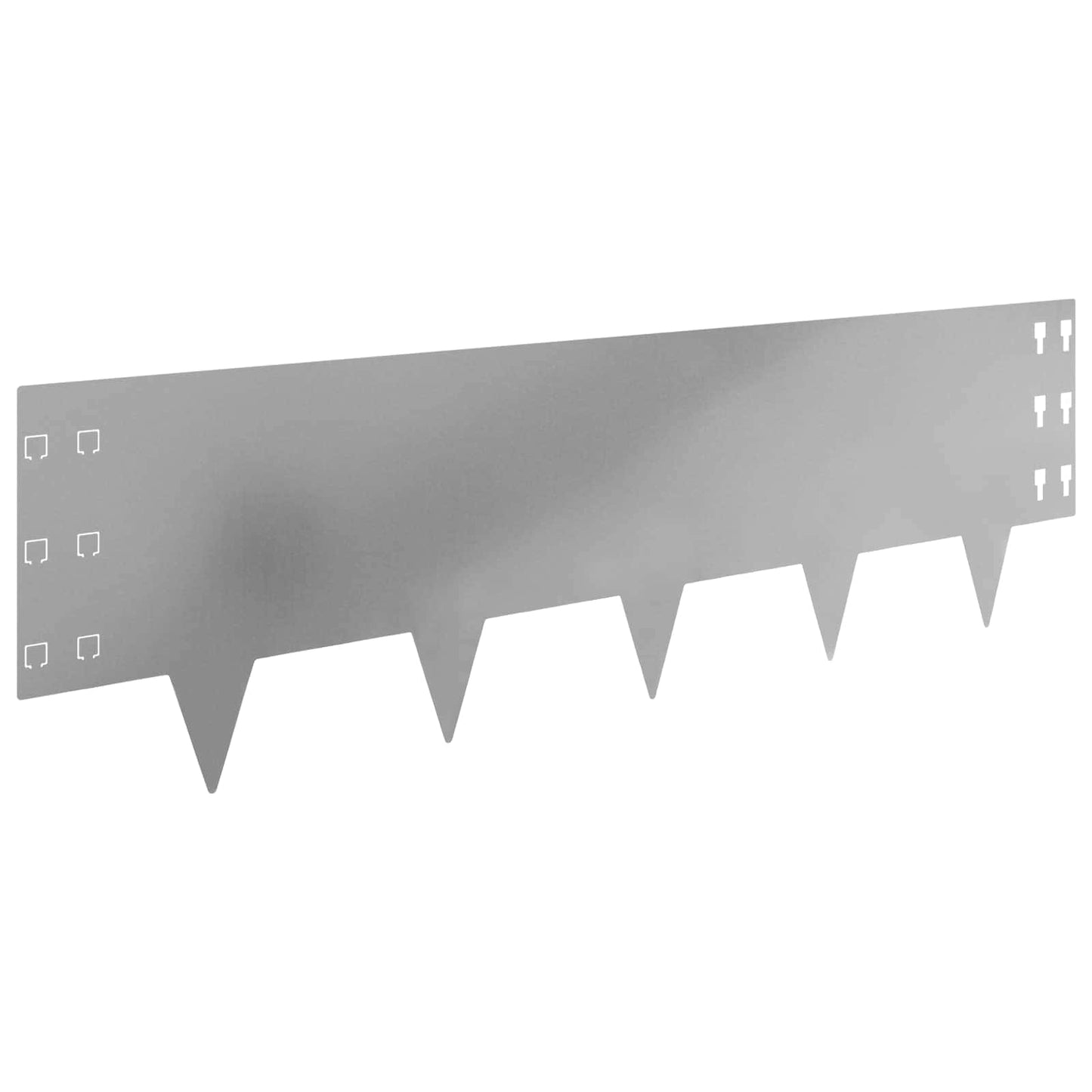 vidaXL Περίγραμμα γκαζόν 10 τμχ. 100 x 30 cm Ατσάλι Ασημί