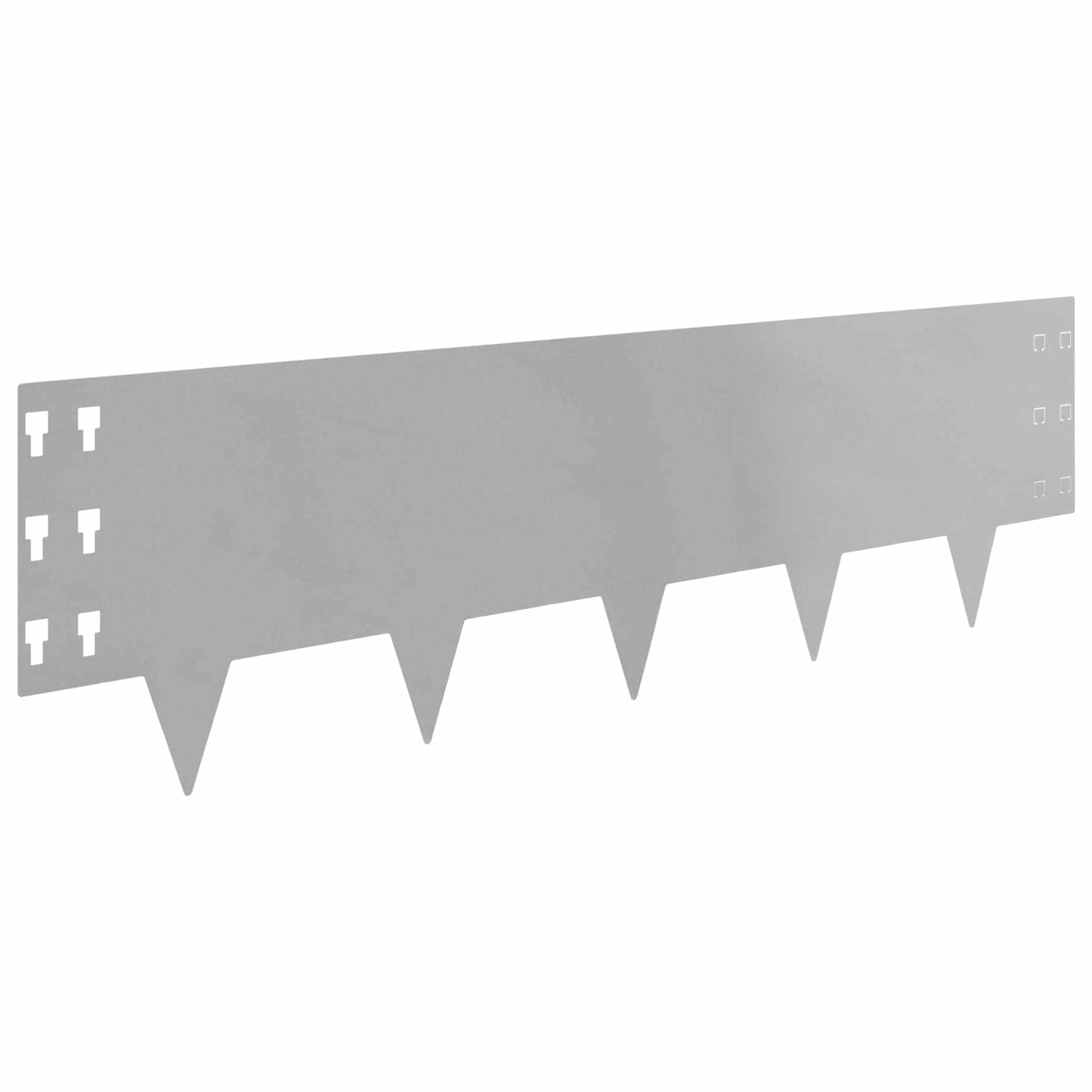 vidaXL Περίγραμμα γκαζόν 10 τμχ. 100 x 30 cm Ατσάλι Ασημί