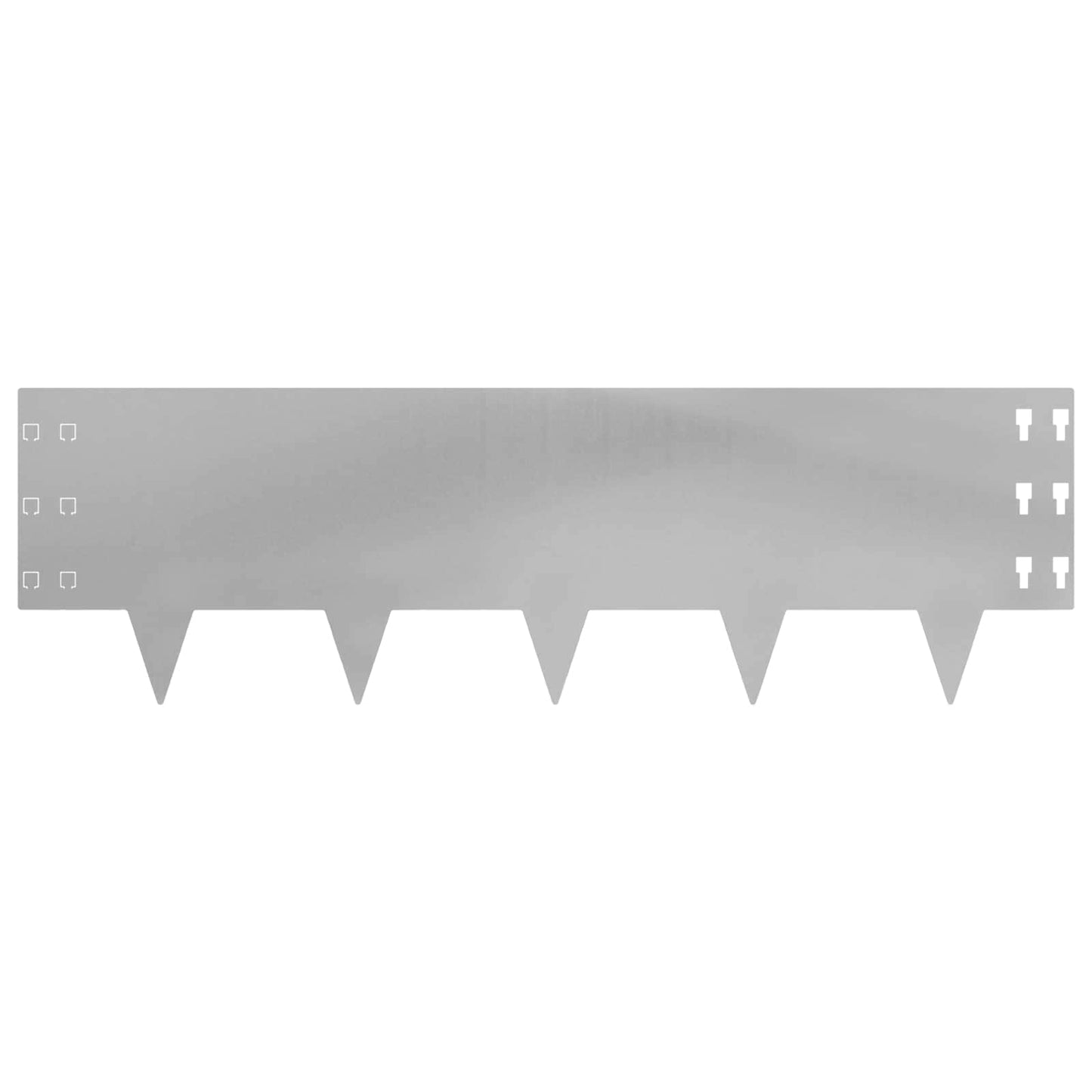 vidaXL Περίγραμμα γκαζόν 20 τμχ. 100 x 30 cm Ατσάλι Ασημί