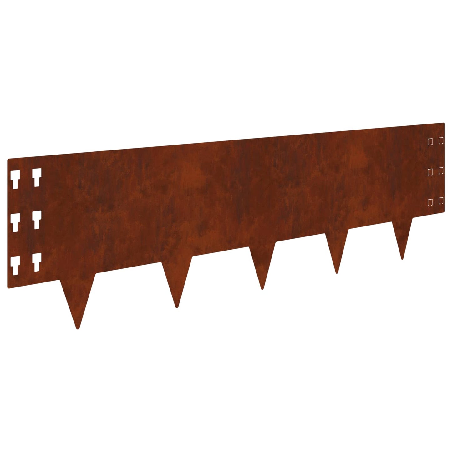 vidaXL Περίγραμμα γκαζόν 10 τμχ. 100 x 30 cm Ατσάλι Σκ rusty