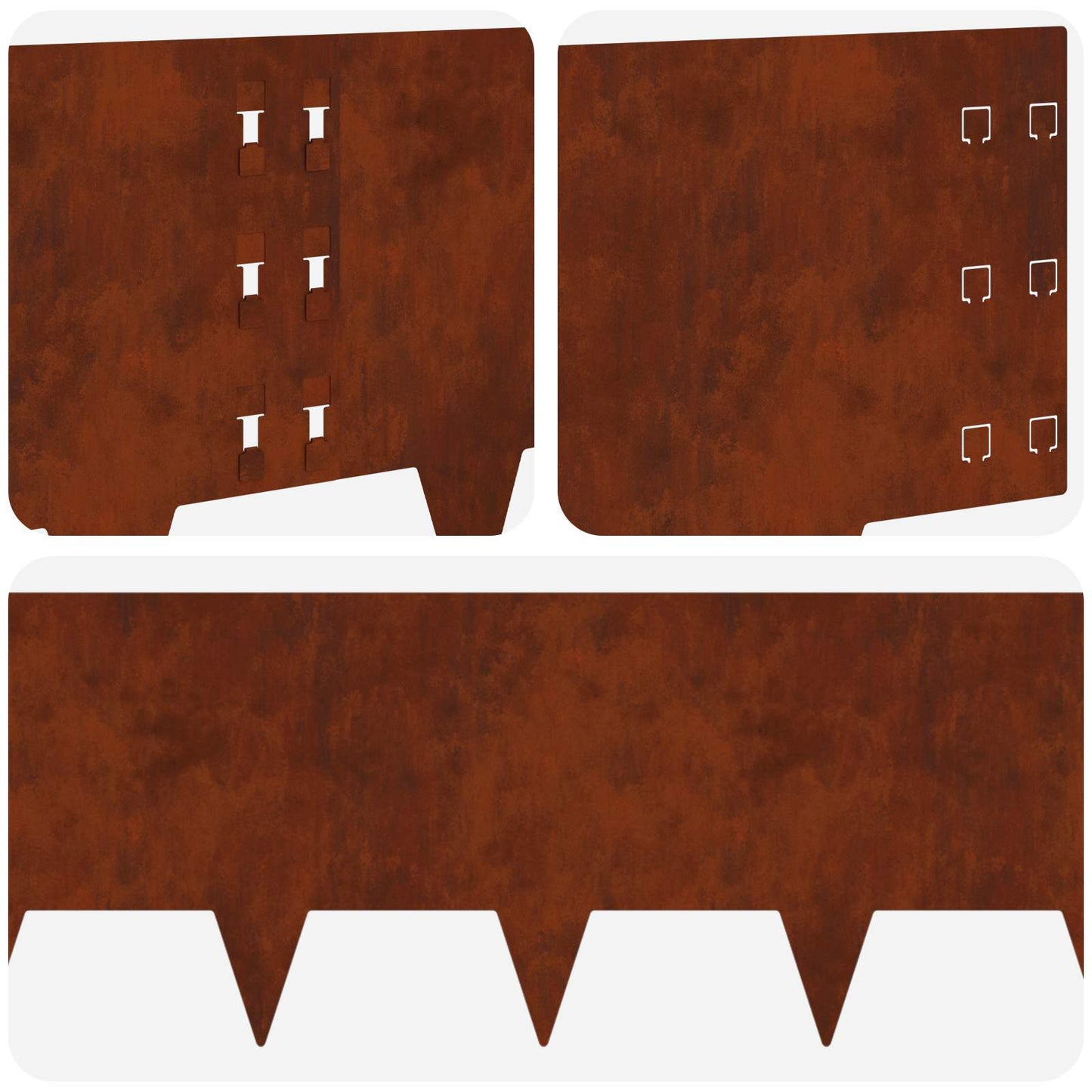 vidaXL Περίγραμμα γκαζόν 30 τμχ. 100 x 30 cm Ατσάλι Σκ rusty