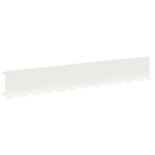 vidaXL Περίγραμμα γκαζόν 30 τμχ. 102 x 15 x 4 εκ. Ατσάλι Λευκό
