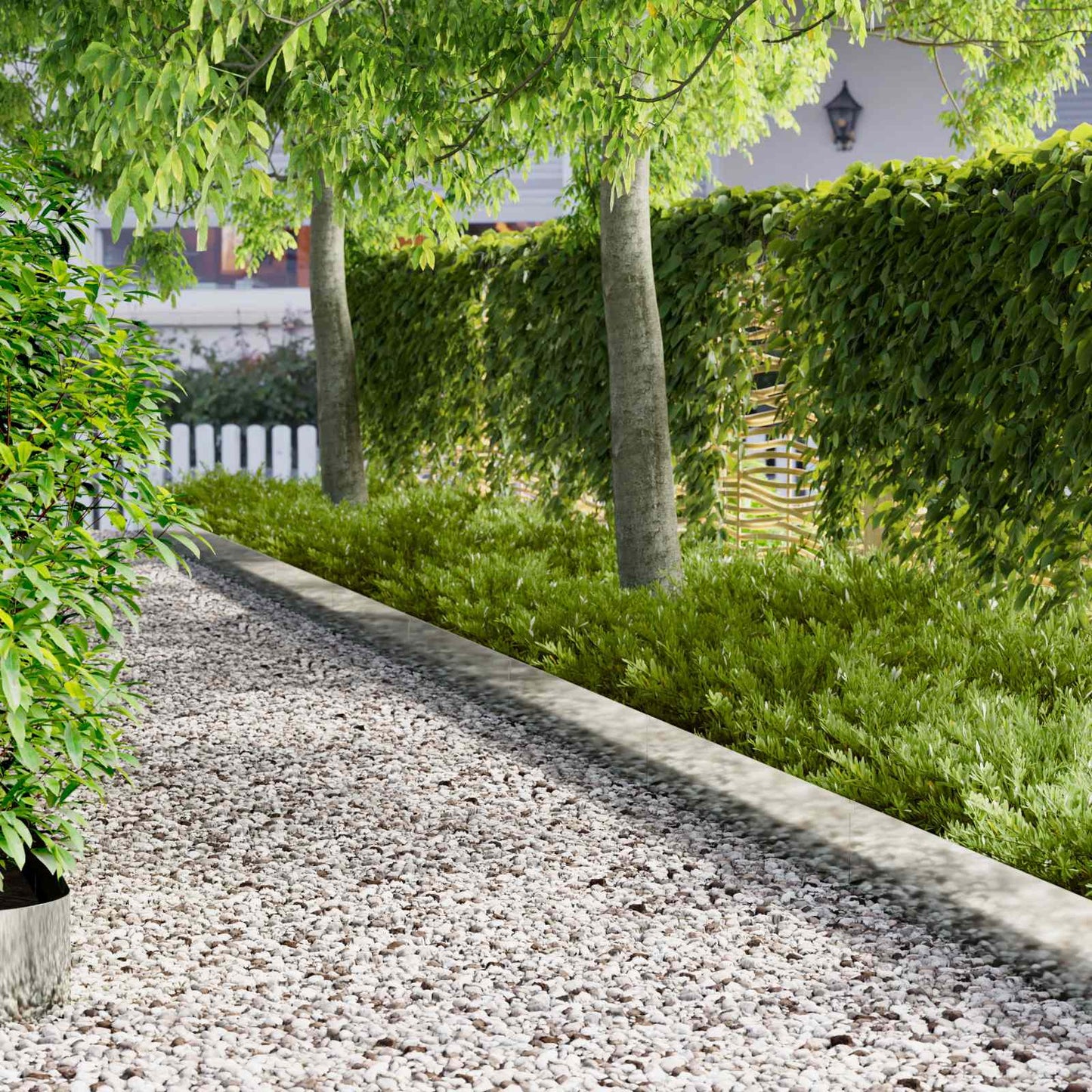 vidaXL Περίγραμμα γκαζόν 30 τμχ. 102 x 15 x 4 εκ. Ατσάλι Ασημί