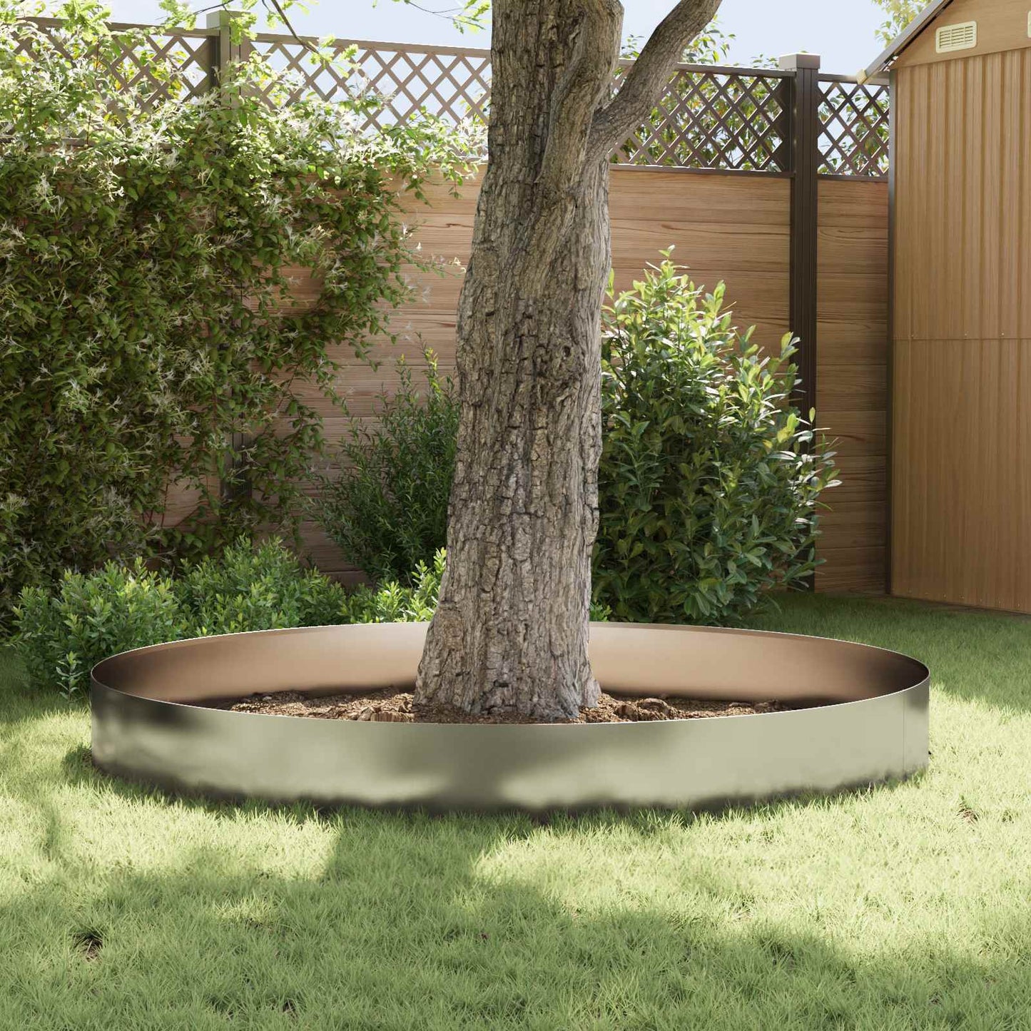 vidaXL Περίγραμμα γκαζόν 10 τμχ. 100 x 22 εκ Ατσάλι Ασημί