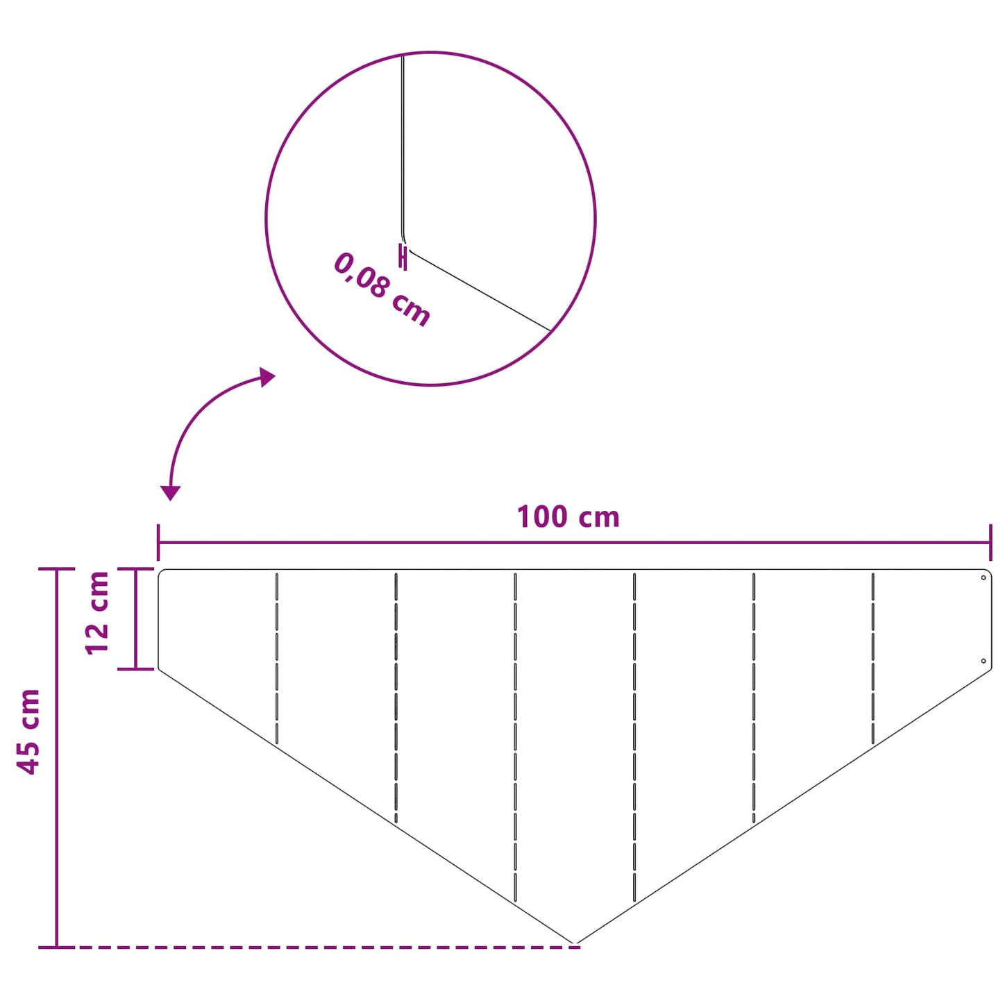 vidaXL Περίγραμμα γκαζόν 100 x 45 cm Ατσάλι Ασημί