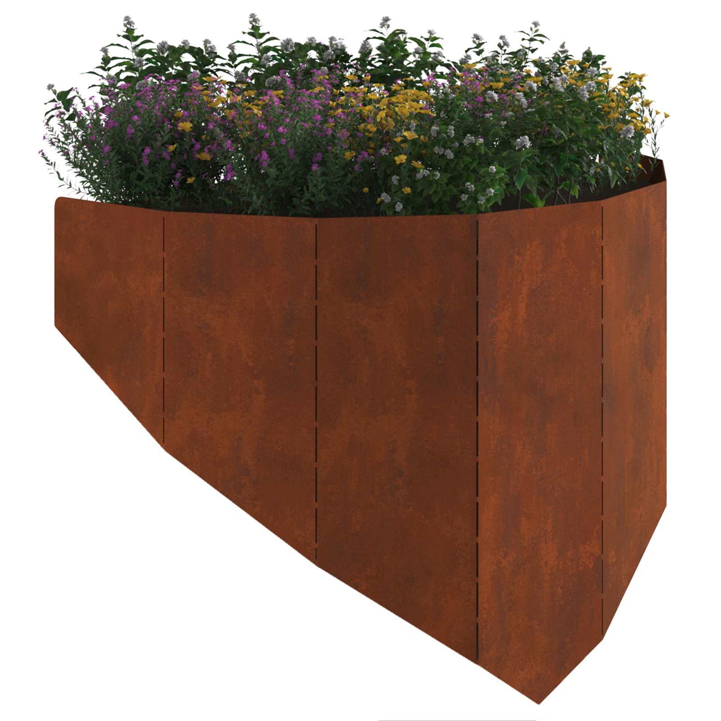 vidaXL Περίγραμμα γκαζόν 100 x 45 cm Ατσάλι Σκ rusty