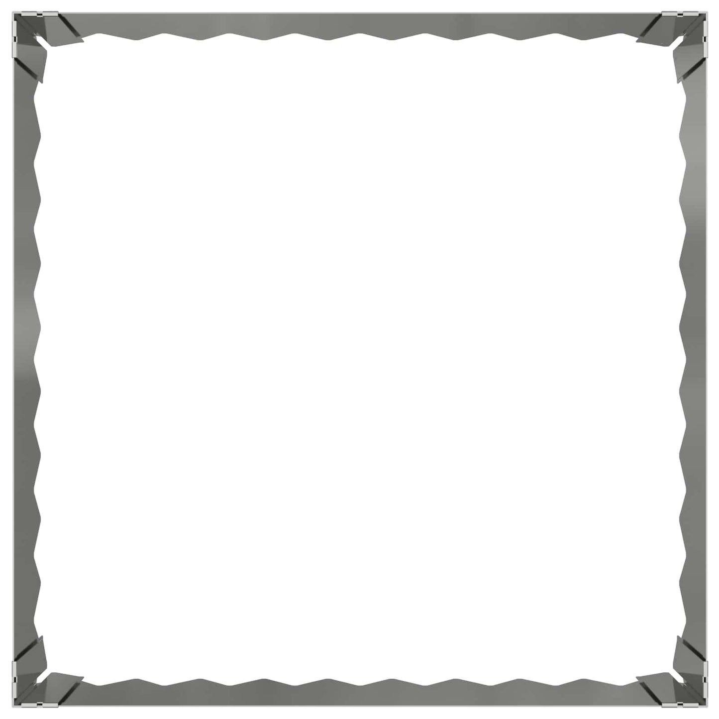 vidaXL Περίγραμμα γκαζόν 4 τμχ. 60 x 60 x 20 εκ Ατσάλι Ασημί