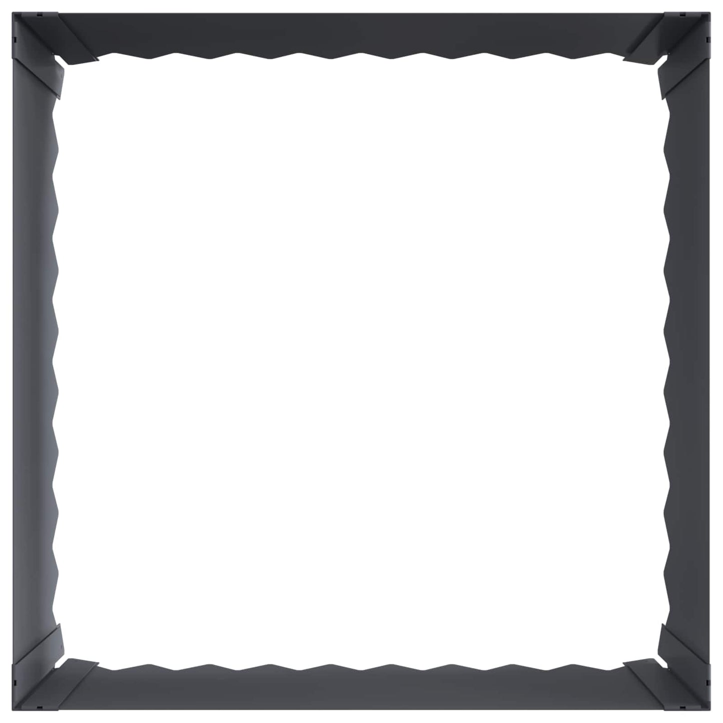 vidaXL Περίγραμμα γκαζόν 4 pcs 60 x 60 x 35 cm Ατσάλι Ανθρακί