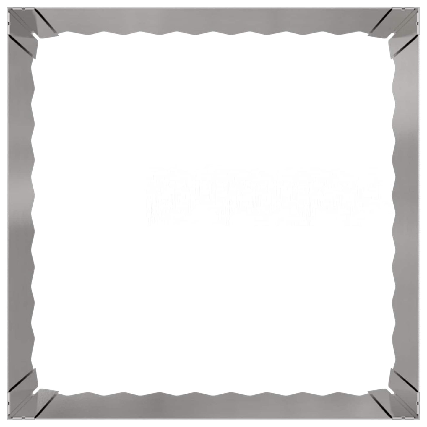vidaXL Περίγραμμα γκαζόν 4 τμχ. 60 x 60 x 35 cm Ατσάλι Ασημί