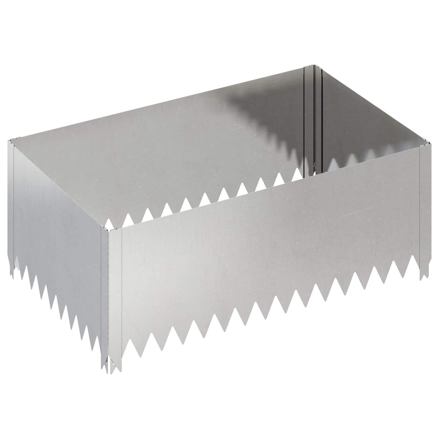 vidaXL Περίγραμμα γκαζόν 4 τμχ. 100 x 60 x 35 cm Ατσάλι Ασημί