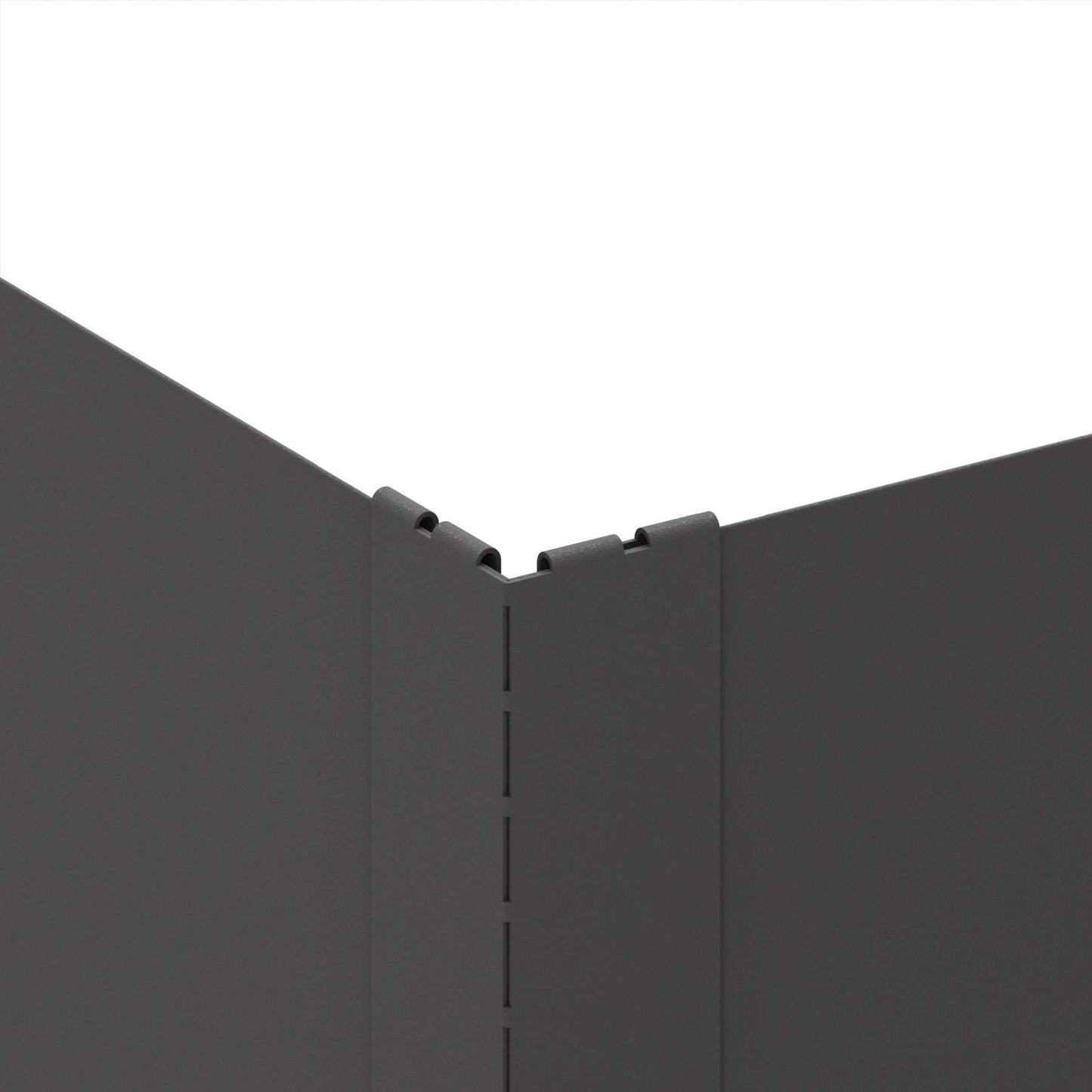 vidaXL Περίγραμμα γκαζόν 4 pcs 100 x 100 x 20 cm Ατσάλι Μαύρο