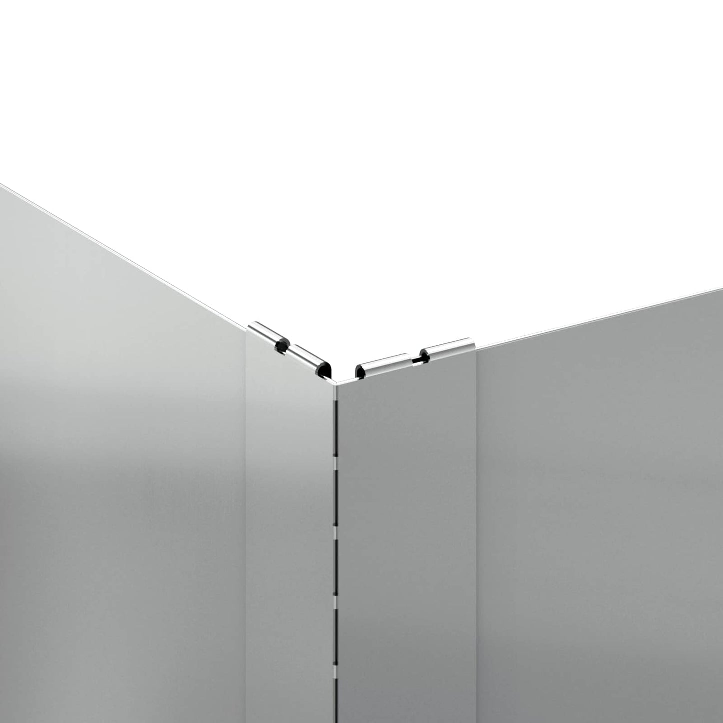 vidaXL Περίγραμμα γκαζόν 4 τμχ. 100 x 100 x 20 cm Ατσάλι Ασημί