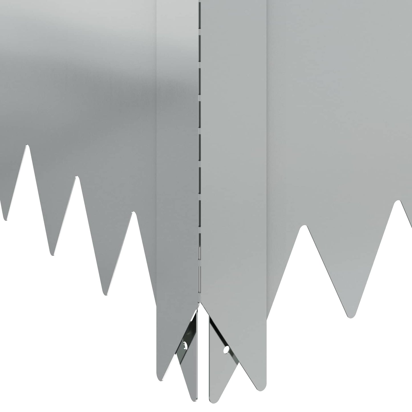 vidaXL Περίγραμμα γκαζόν 4 τμχ. 100 x 100 x 20 cm Ατσάλι Ασημί