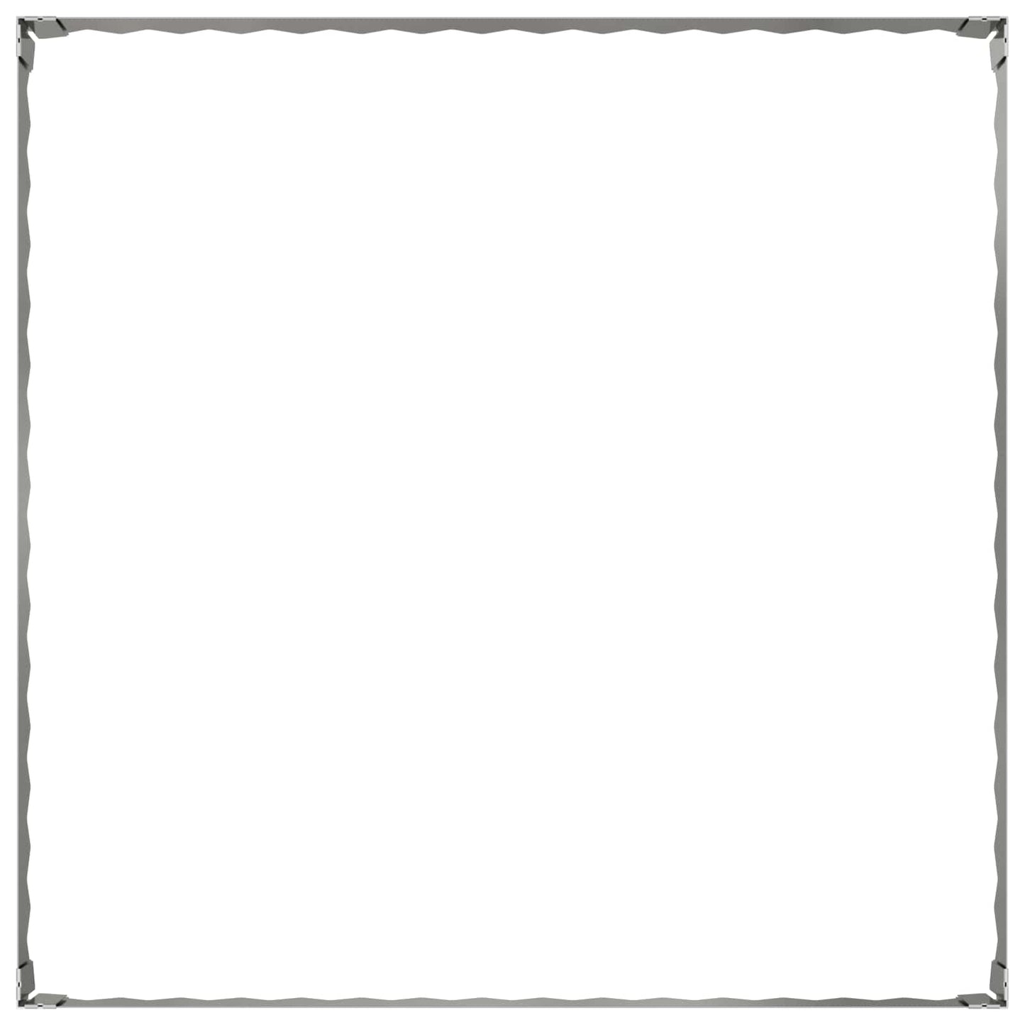vidaXL Περίγραμμα γκαζόν 4 τμχ. 100 x 100 x 20 cm Ατσάλι Ασημί