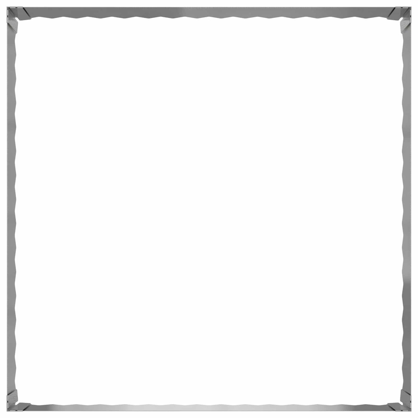 vidaXL Περίγραμμα γκαζόν 4 τμχ. 100 x 100 x 35 cm Ατσάλι Ασημί