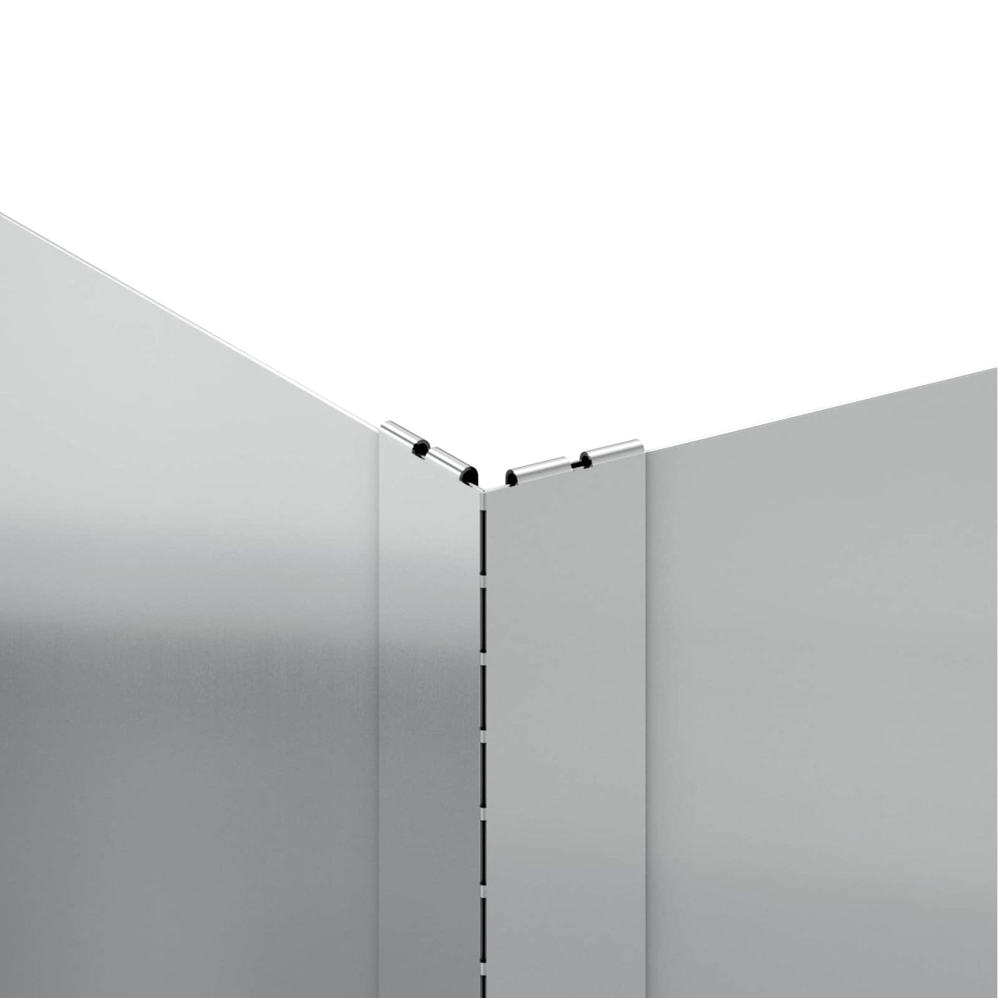 vidaXL Περίγραμμα γκαζόν 4 τμχ. 100 x 100 x 35 cm Ατσάλι Ασημί
