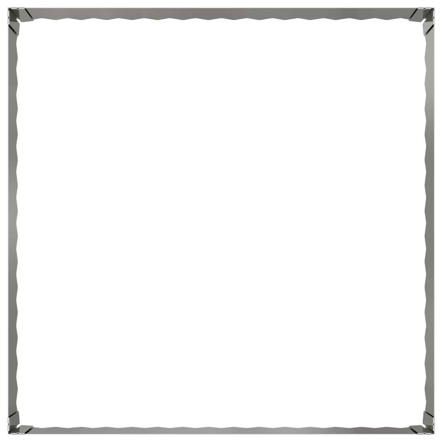 vidaXL Περίγραμμα γκαζόν 4 τμχ. 100 x 100 x 35 cm Ατσάλι Ασημί