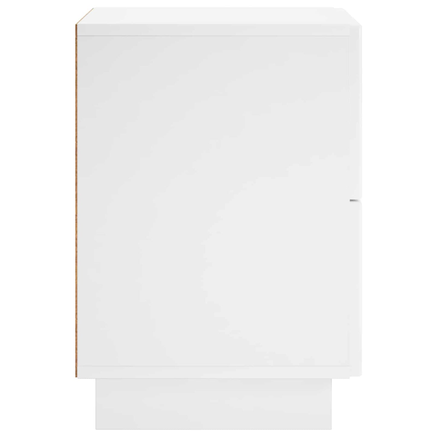vidaXL Κομοδίνο 2 τεμ. Γυαλιστερό Λευκό 33,5 x 34,5 x 50 εκ